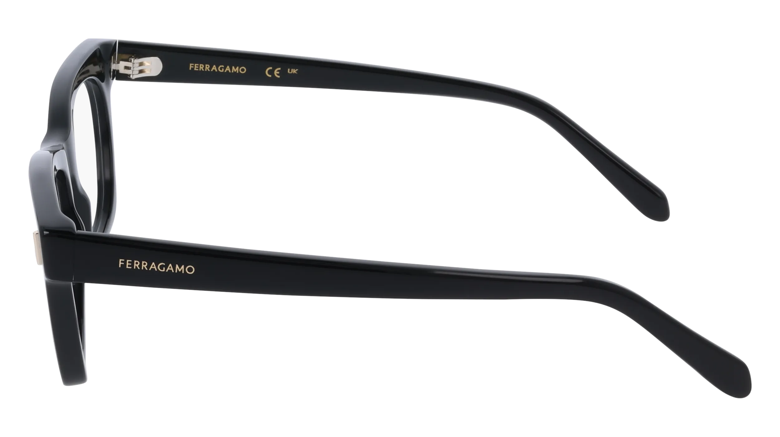 Ferragamo SF3025 001 Montature da vista Acetato Nero Squadrata Normale - immagine 3