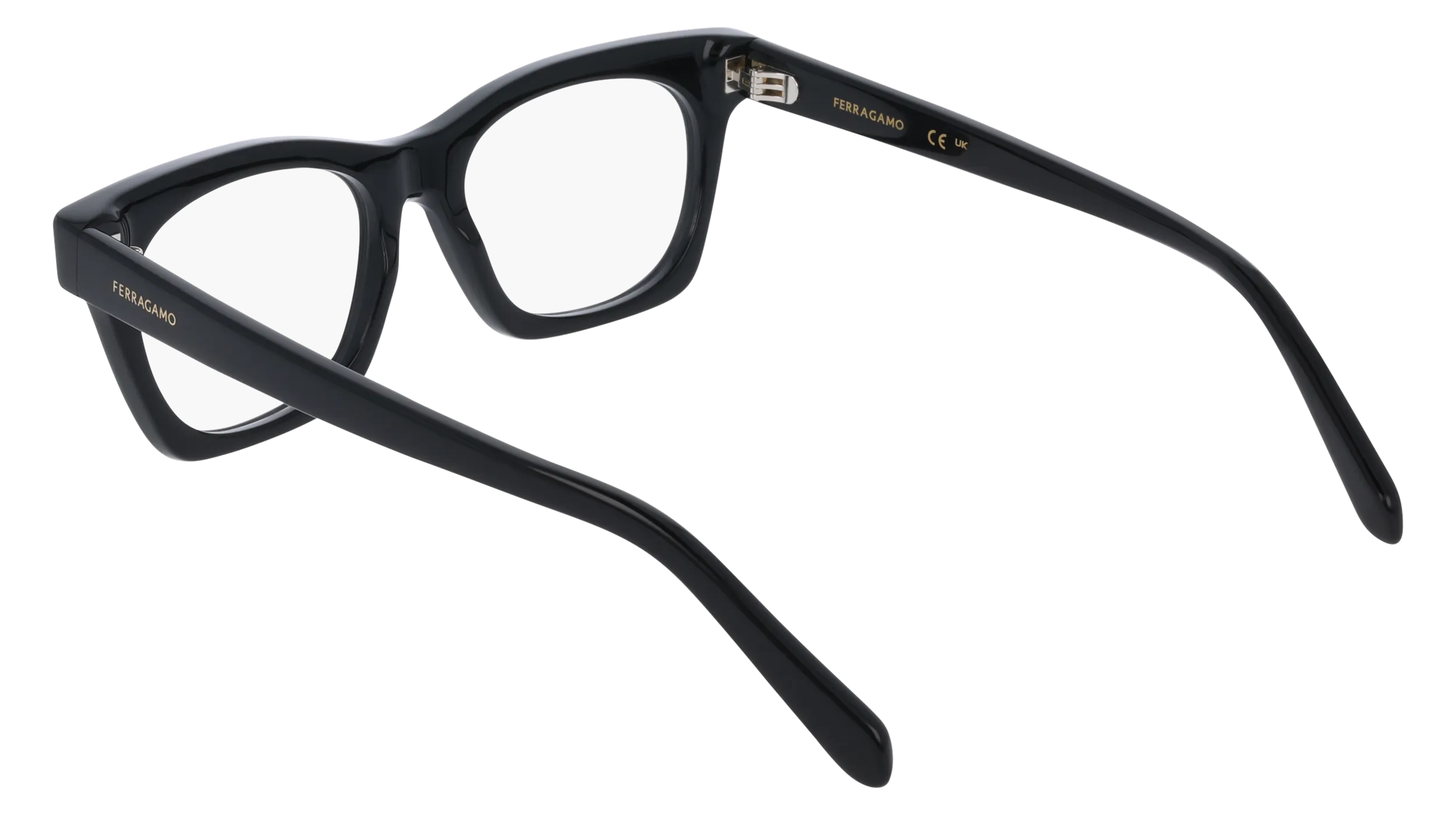 Ferragamo SF3025 001 Montature da vista Acetato Nero Squadrata Normale - immagine 4