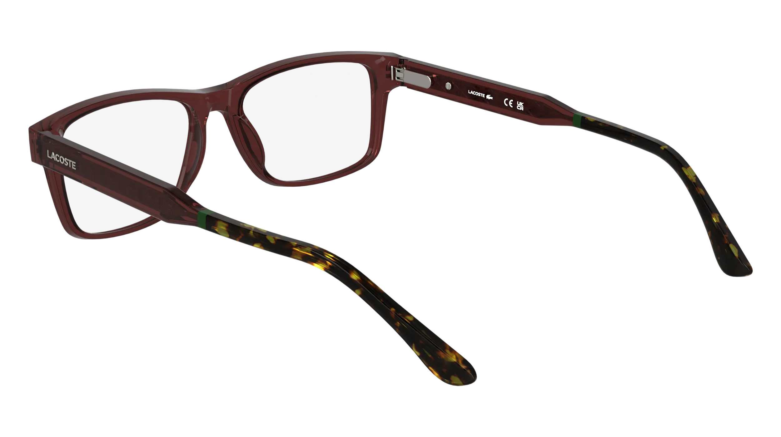 Lacoste L2977 601 Montature da vista Bio-iniettato Bordeaux Squadrata Normale - immagine 4