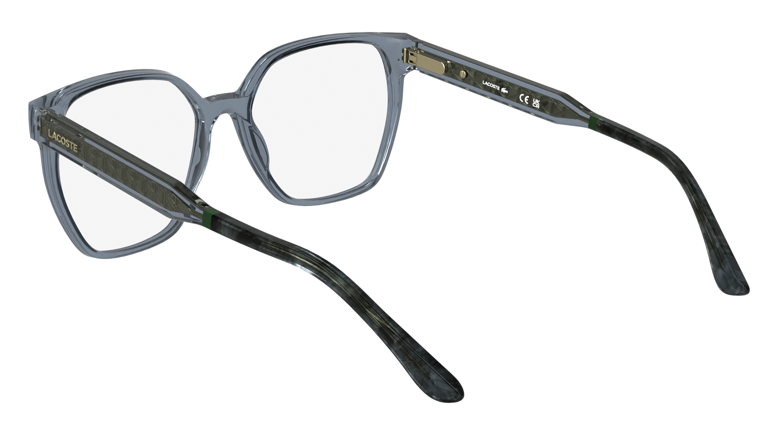 Lacoste L2978 035 Montature da vista Bio-iniettato Grigio Squadrata Normale - immagine 4