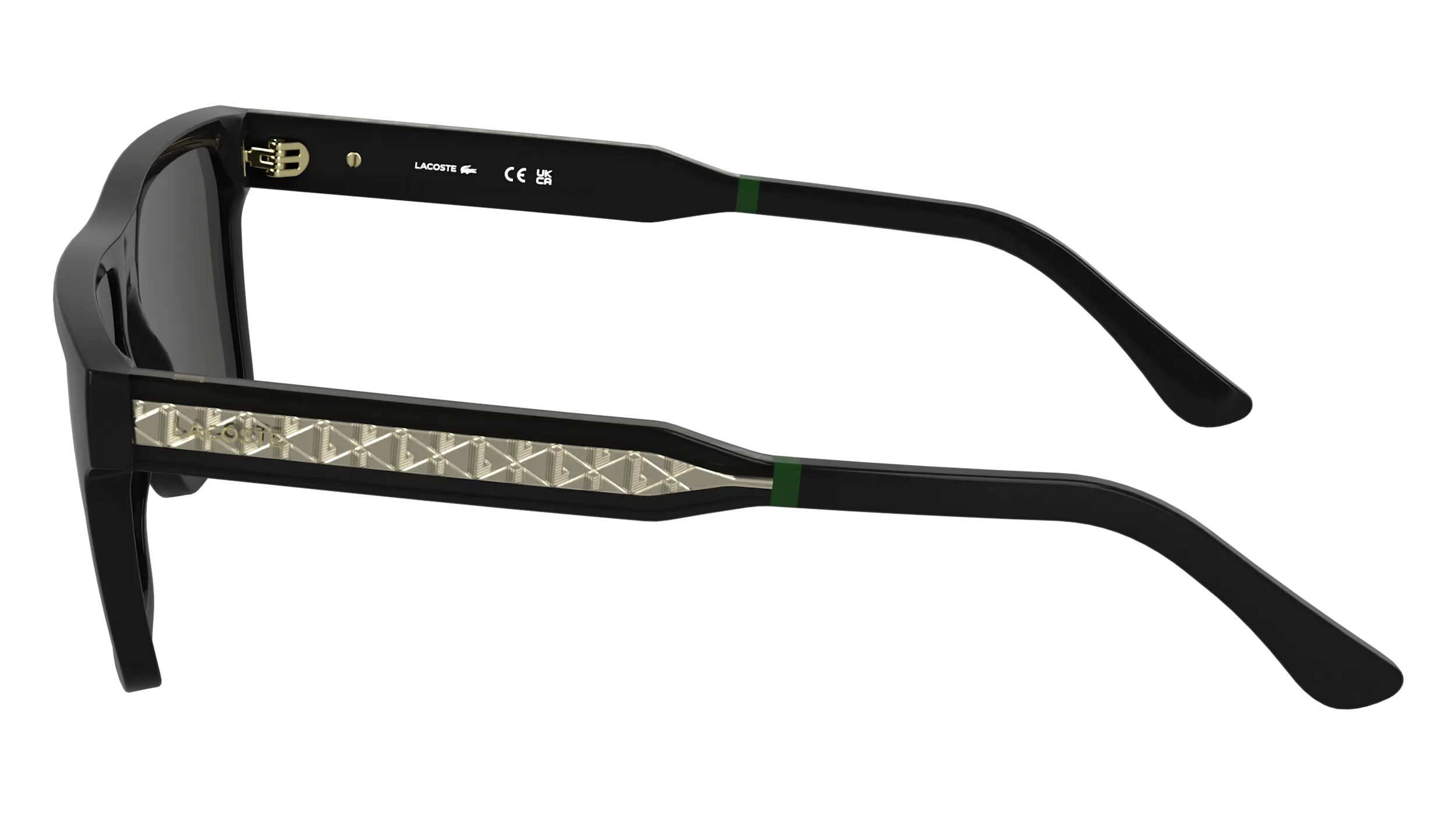 Lacoste L6059S 001 Occhiali da sole Bio-iniettato Nero Squadrata Normale - immagine 3