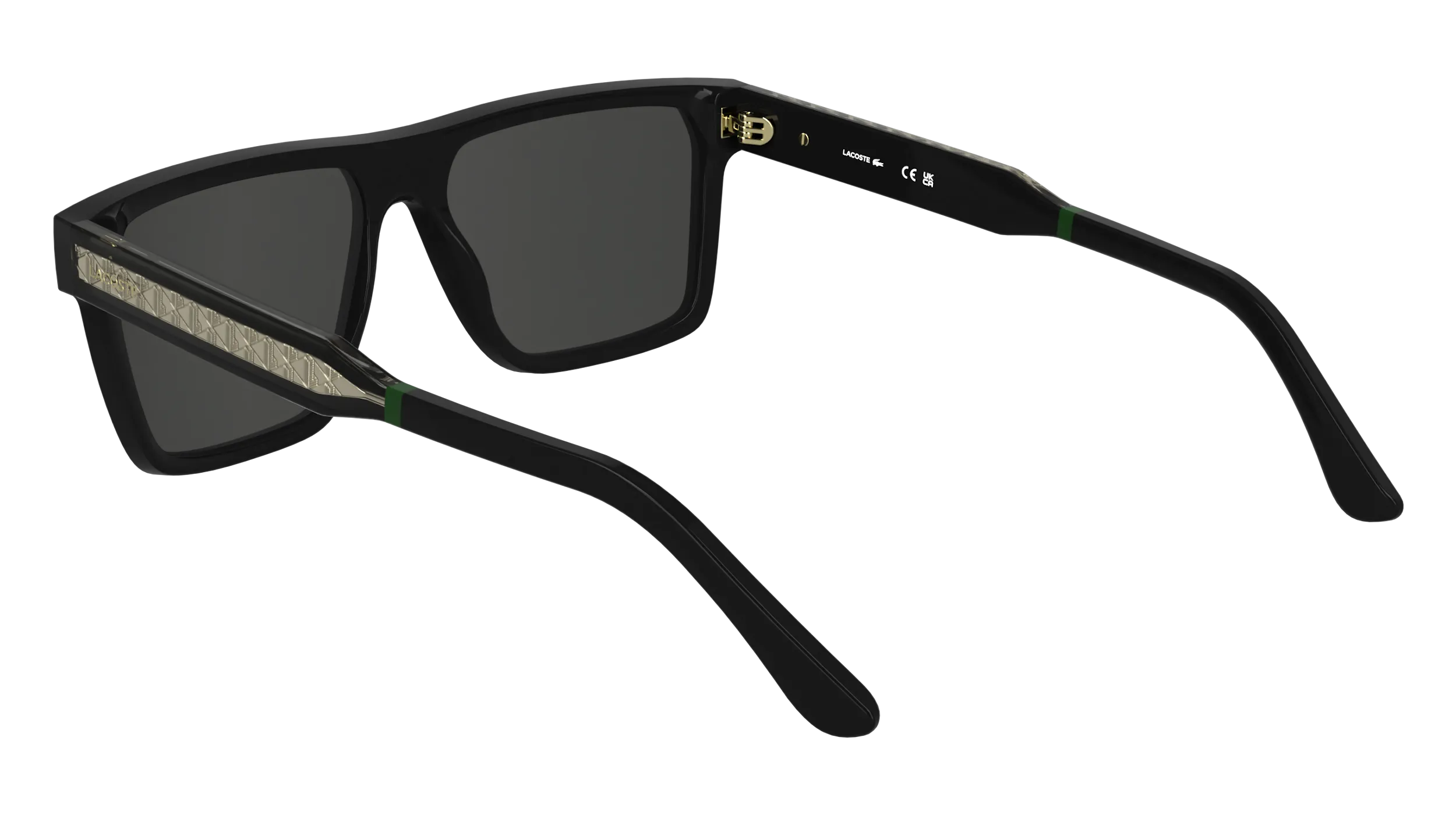 Lacoste L6059S 001 Occhiali da sole Bio-iniettato Nero Squadrata Normale - immagine 4