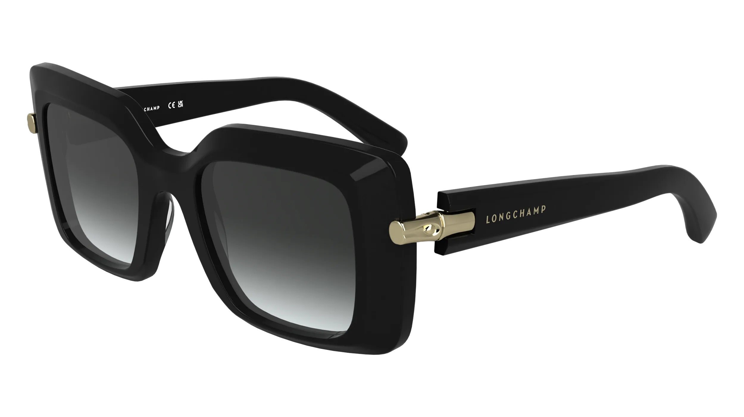 LONGCHAMP LO776S 001 Occhiali da sole Acetato Nero Squadrata Normale - immagine 1