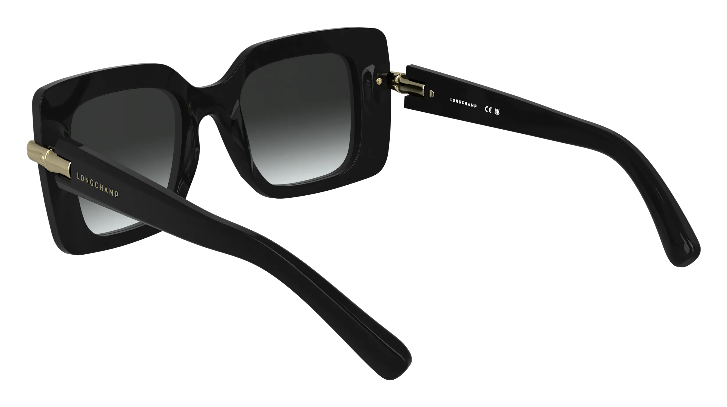 LONGCHAMP LO776S 001 Occhiali da sole Acetato Nero Squadrata Normale - immagine 4
