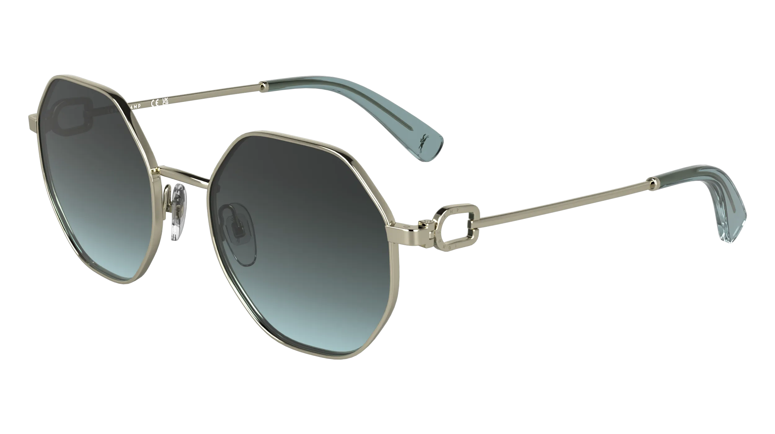 LONGCHAMP LO179S 729 Occhiali da sole Metallo Rotonda Normale Sfumato - immagine 1