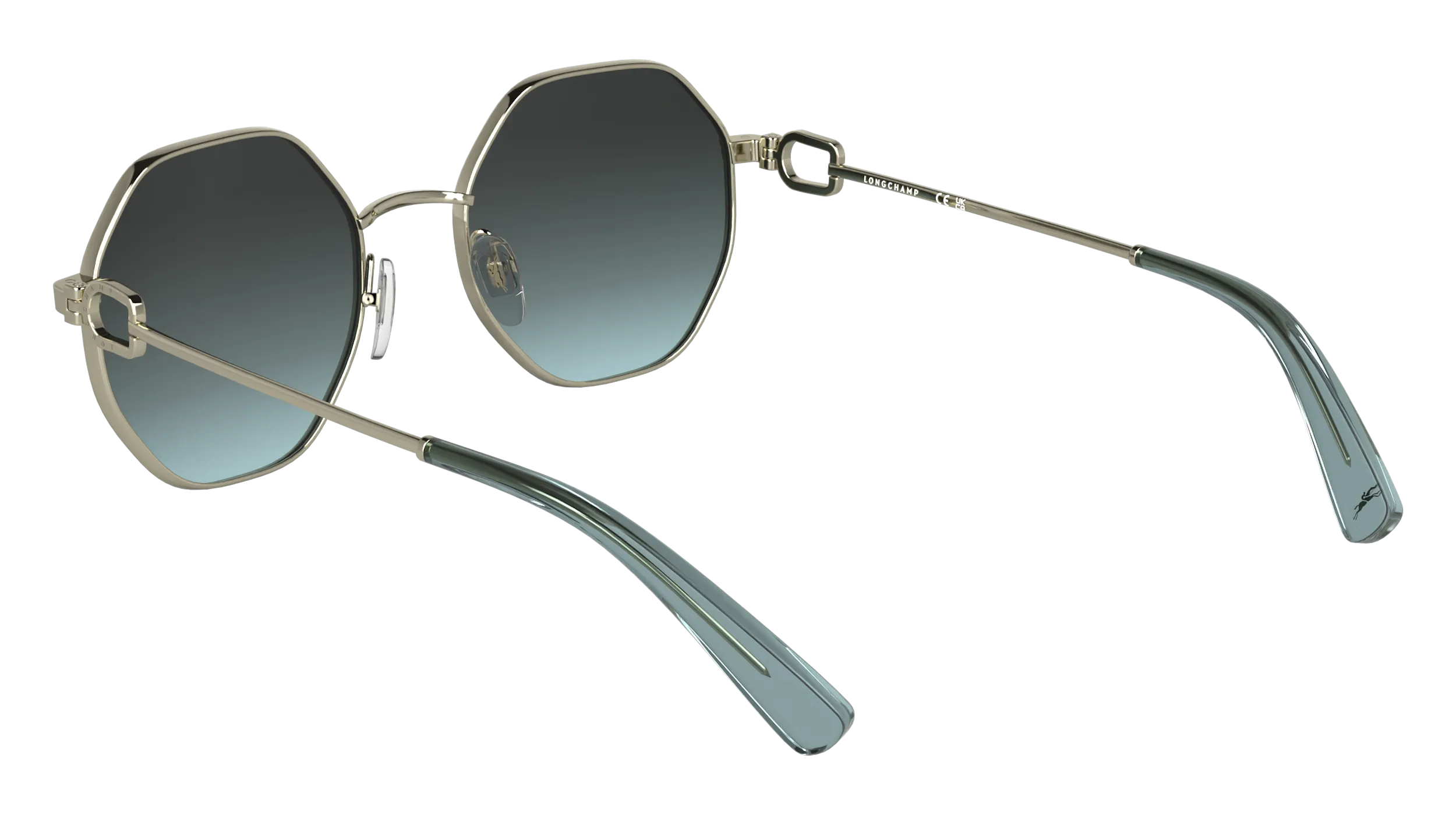 LONGCHAMP LO179S 729 Occhiali da sole Metallo Rotonda Normale Sfumato - immagine 4