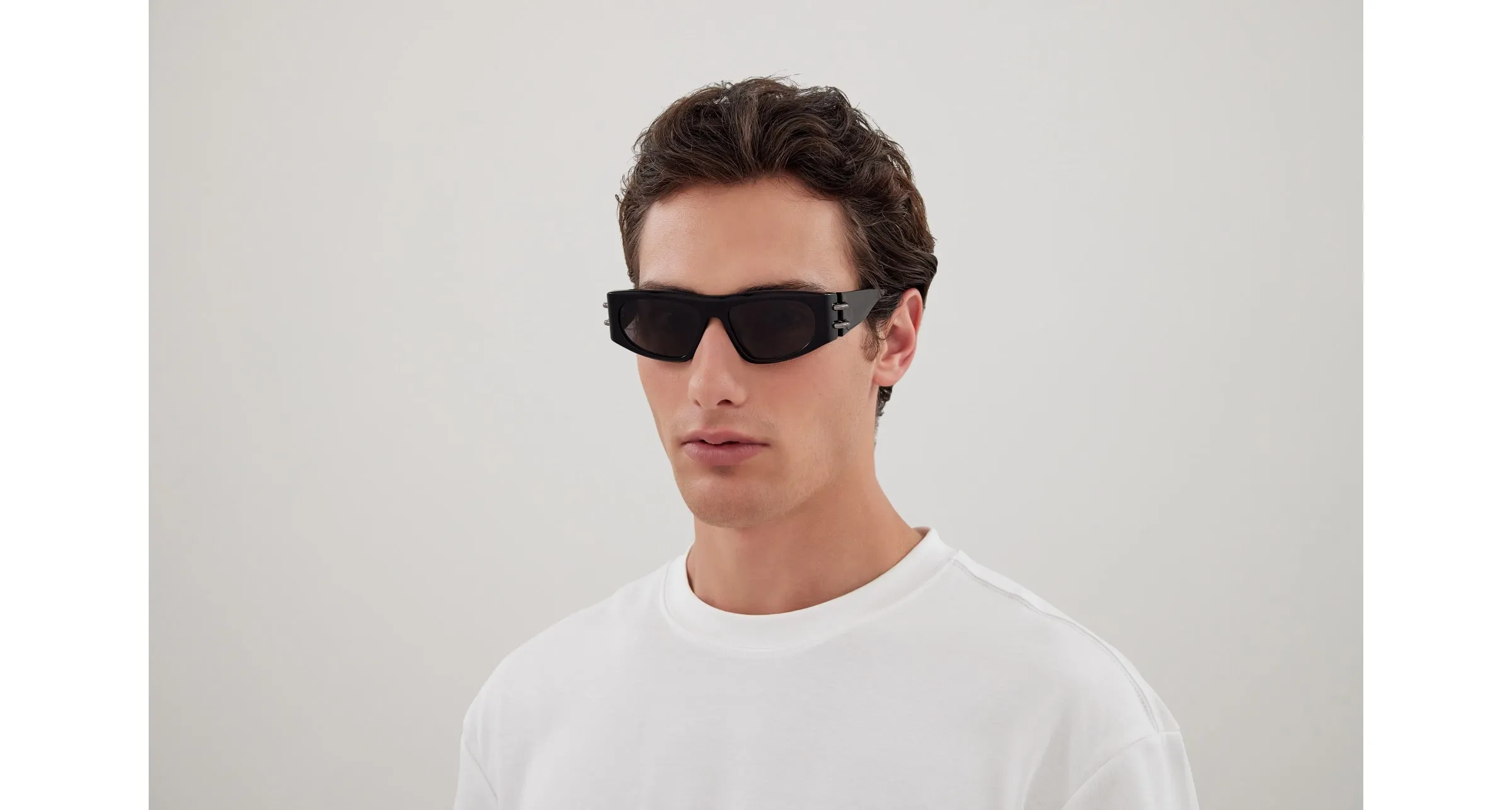 Alexander McQueen AM0471S 001 Occhiali da sole Acetato Nero Grigio Squadrata - immagine 4