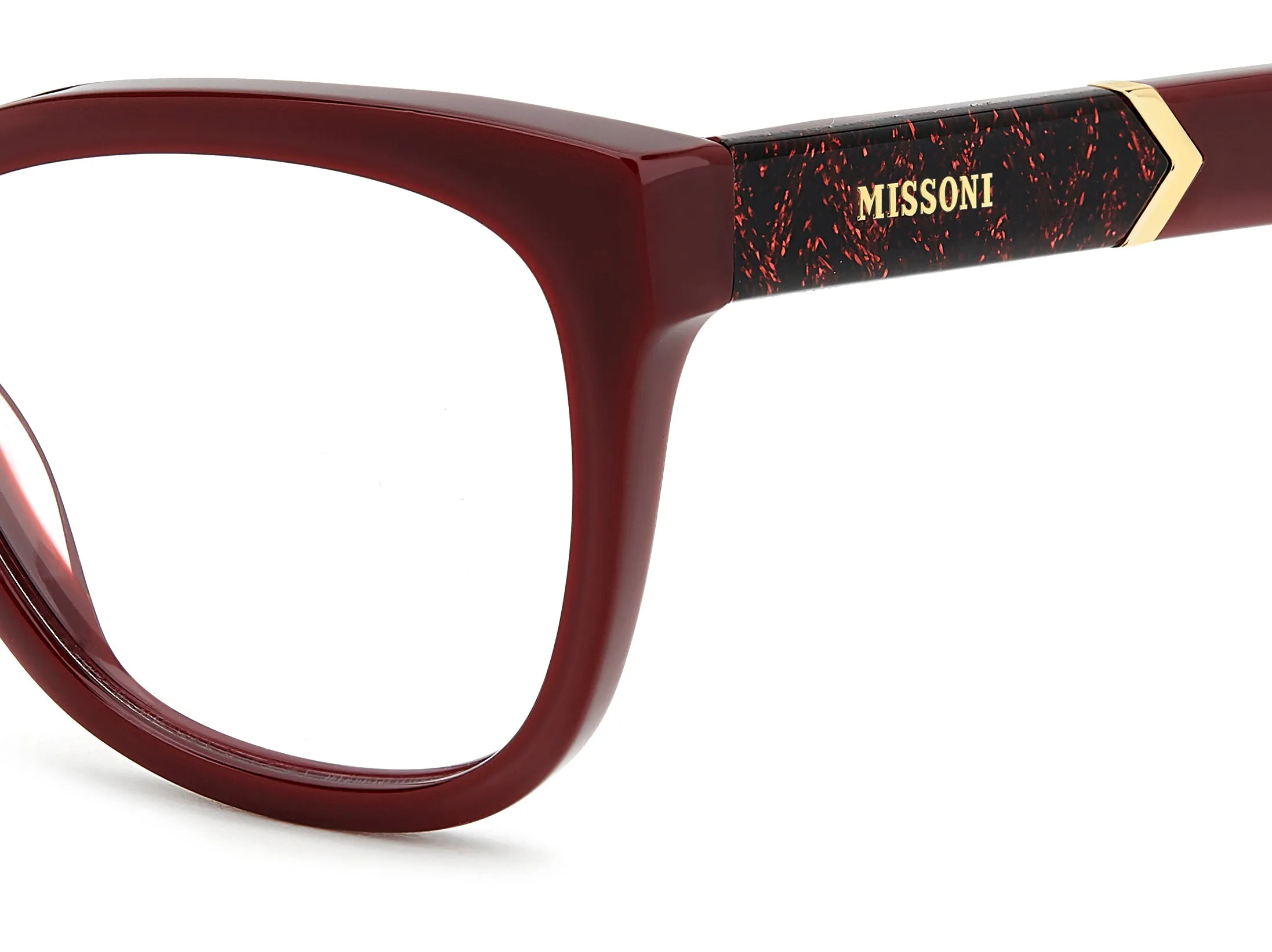 Missoni MIS 0190 LHF Montature da vista Acetato Bordeaux Squadrata Normale - immagine 3