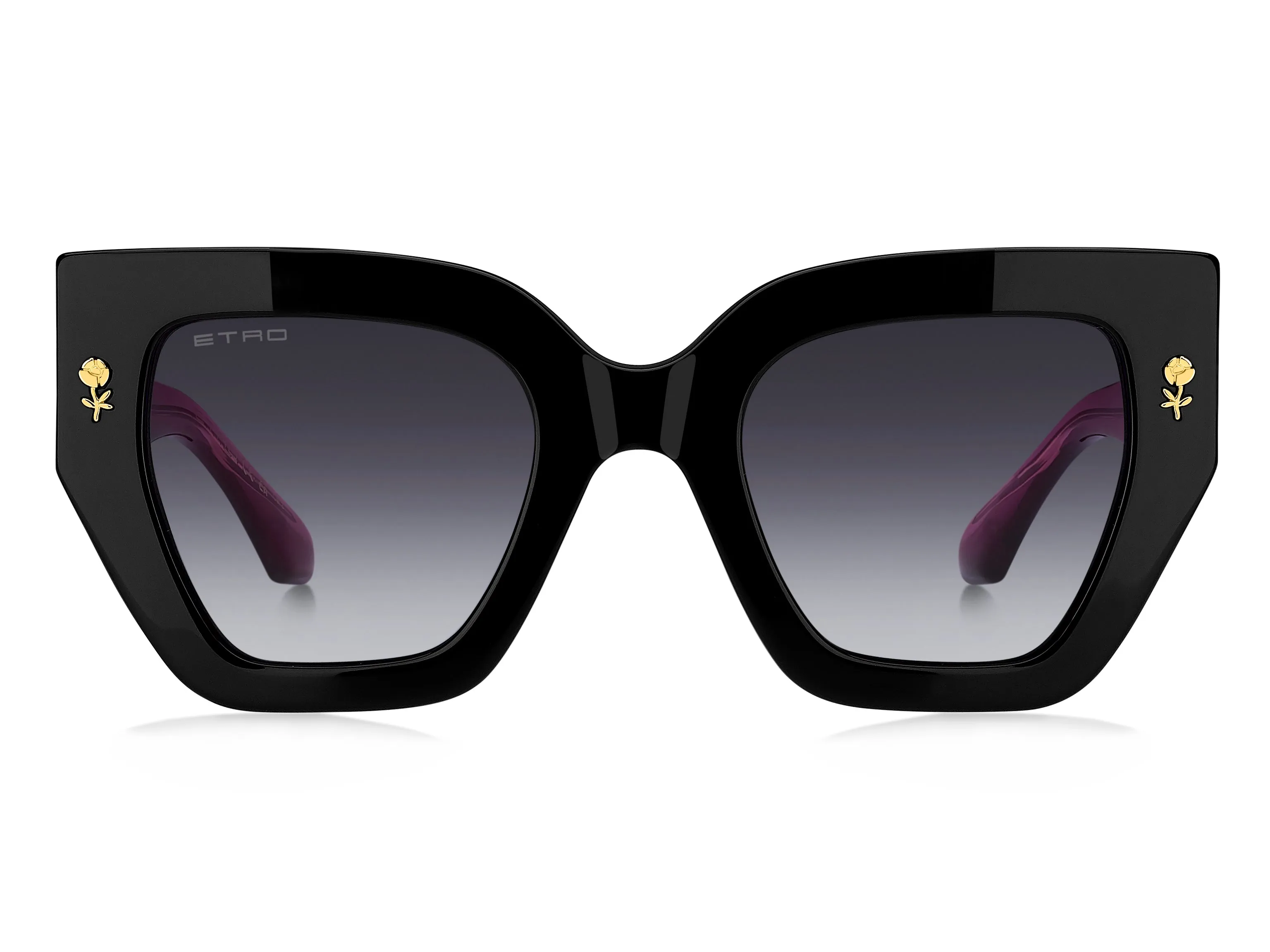 ETRO ETRO 0010/S HK8/9O Occhiali da sole Acetato Nero Grigio Squadrata Normale Sfumato - immagine 2