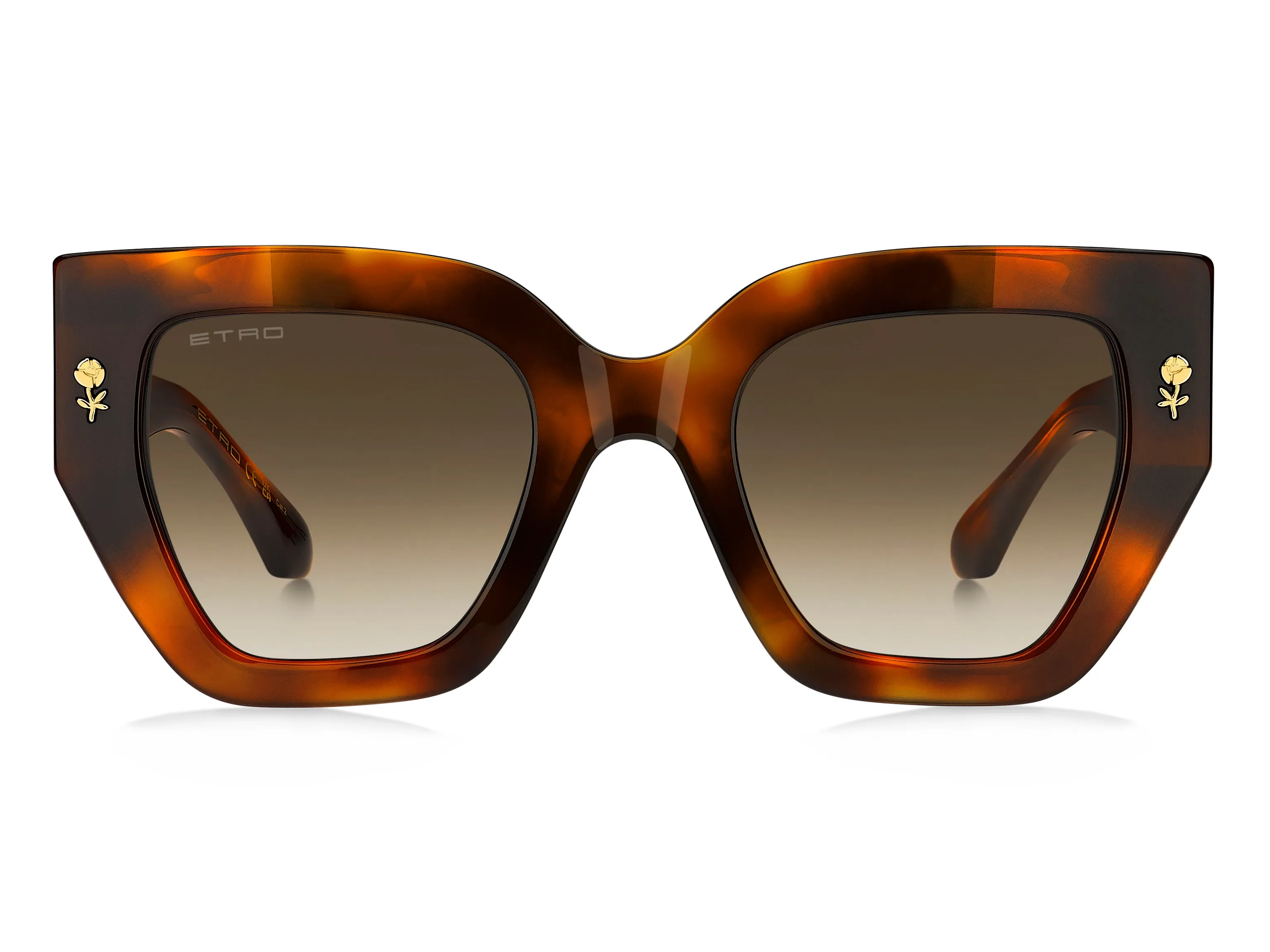 ETRO ETRO 0010/S 05L/HA Occhiali da sole Acetato Havana Marrone Squadrata Normale Sfumato - immagine 2