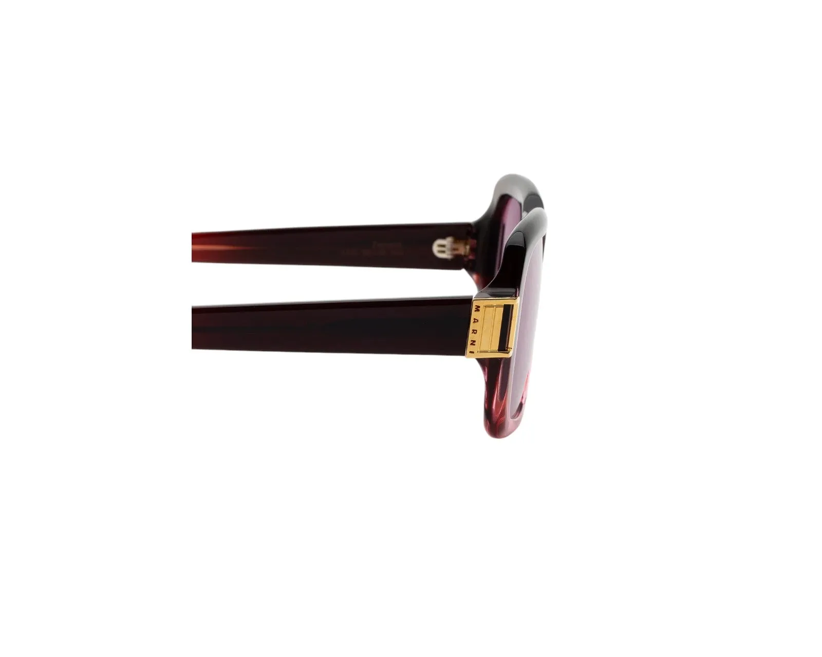 Marni LCS Zamalek Faded Burgundy Occhiali da sole Acetato Bordeaux Rosa Squadrata Normale - immagine 3