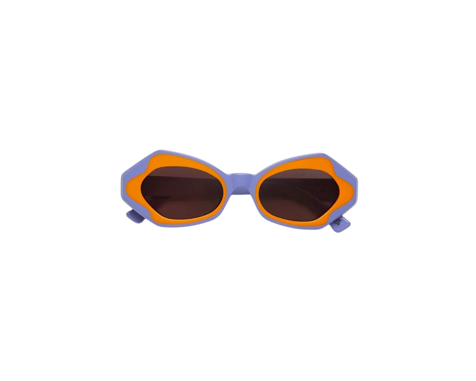 Marni D7V Unlahand Lilac Occhiali da sole Acetato Viola Rosso Rotonda Normale - immagine 2