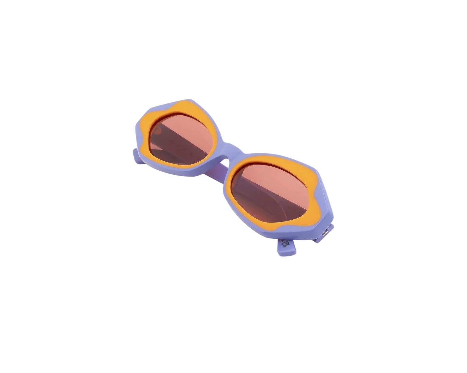 Marni D7V Unlahand Lilac Occhiali da sole Acetato Viola Rosso Rotonda Normale - immagine 3