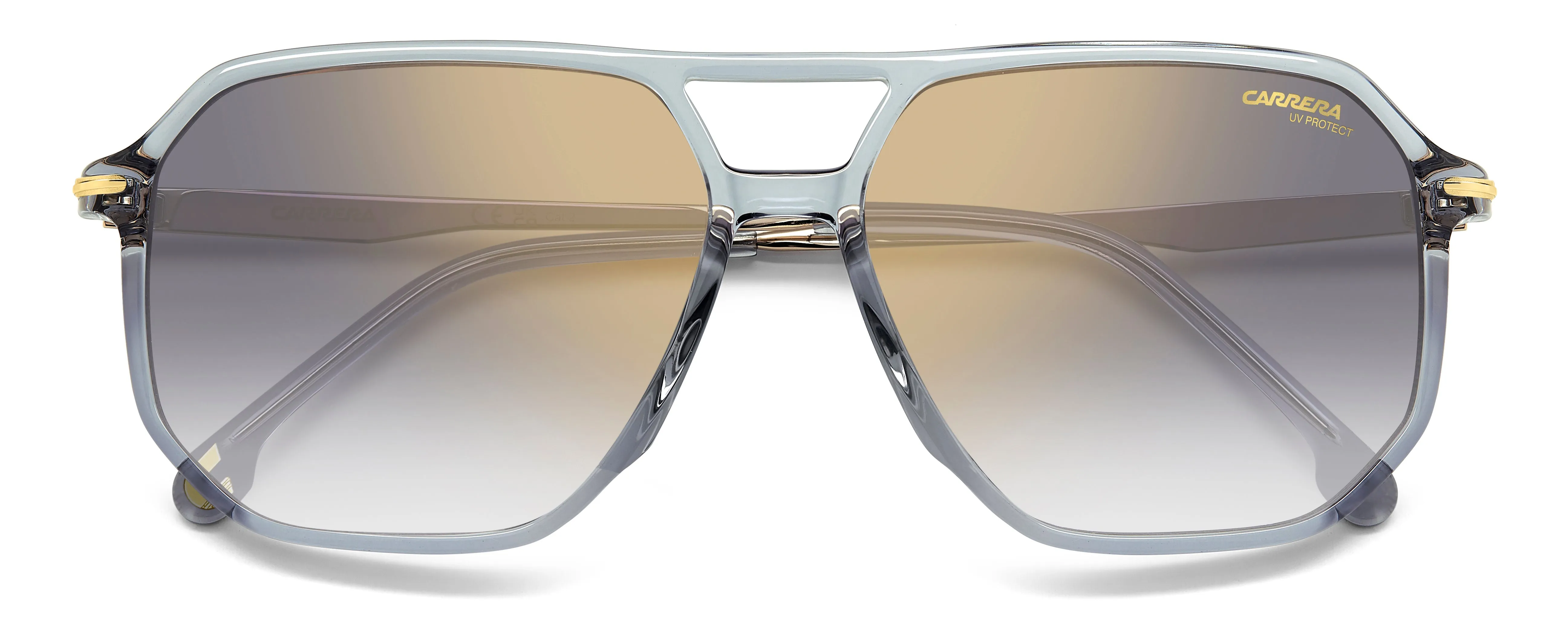 Carrera CARRERA 324/S KB7/FQ Occhiali da sole Acetato Grigio Grigio/oro Geometrica Specchiato - immagine 3