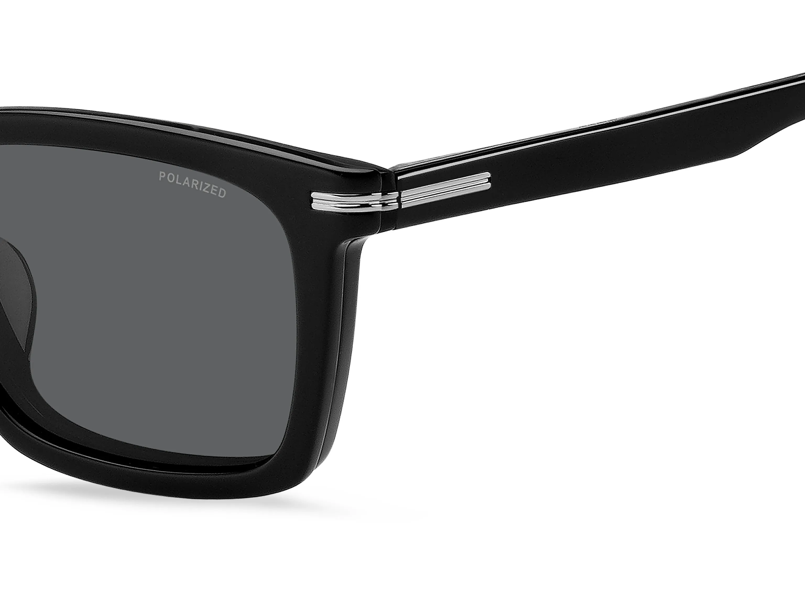 Hugo Boss BOSS 1726/G/CS 807/M9 Occhiali da sole Acetato Nero Grigio Squadrata Polarizzata - immagine 3