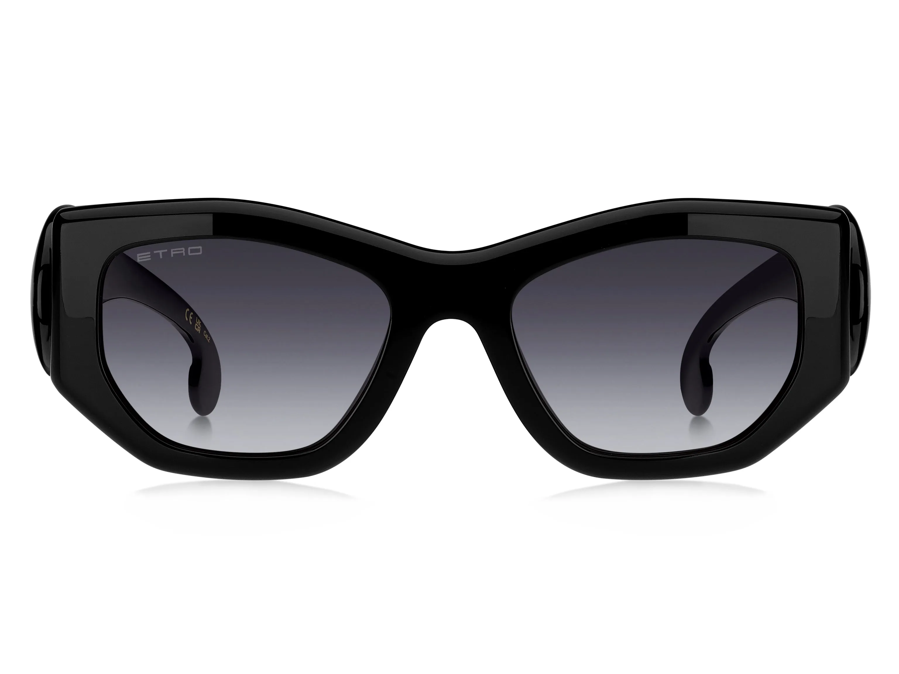 ETRO ETROPAISLEY 807/9O Occhiali da sole Acetato Nero Grigio Squadrata Normale Sfumato - immagine 2