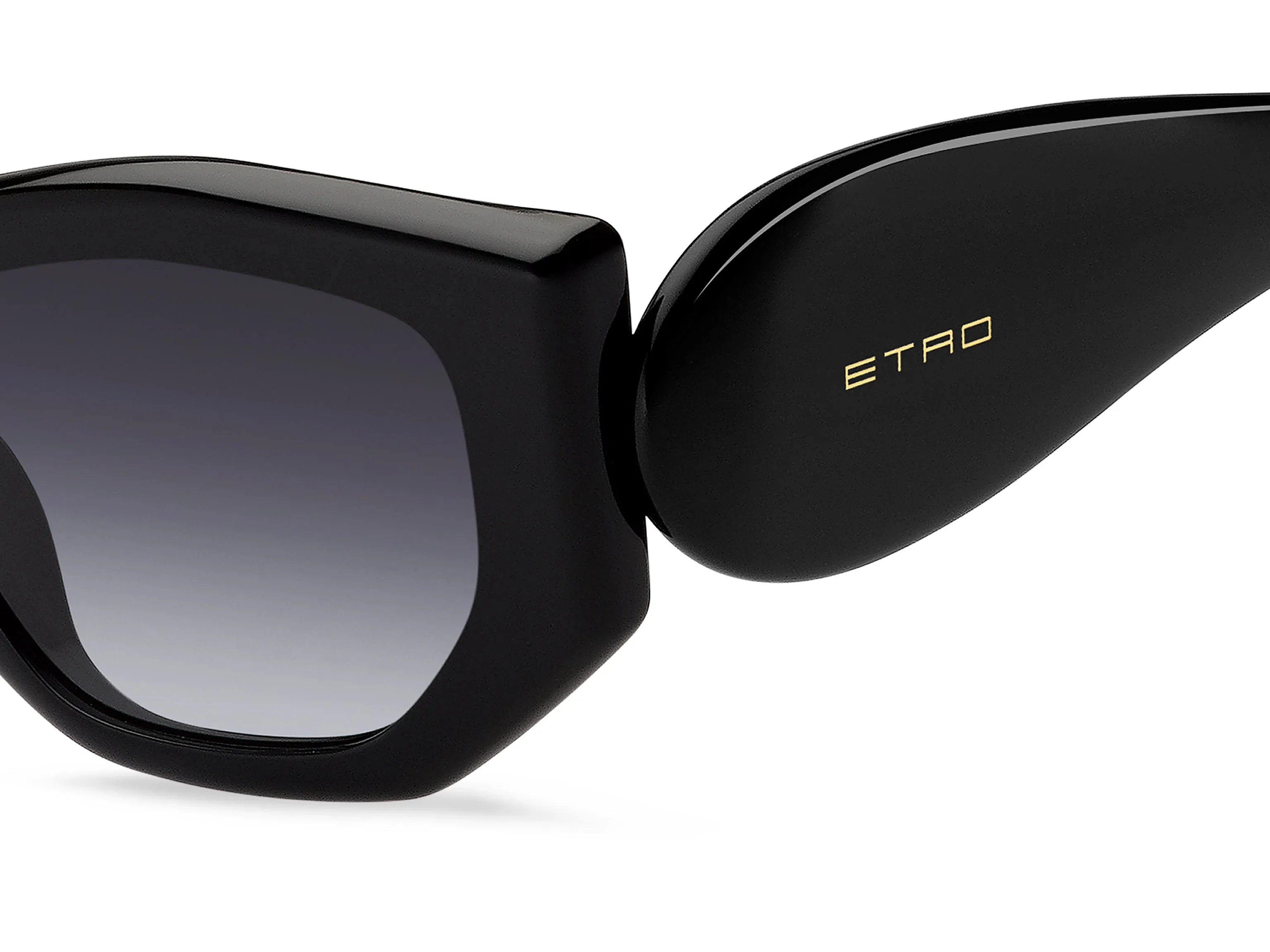 ETRO ETROPAISLEY 807/9O Occhiali da sole Acetato Nero Grigio Squadrata Normale Sfumato - immagine 3