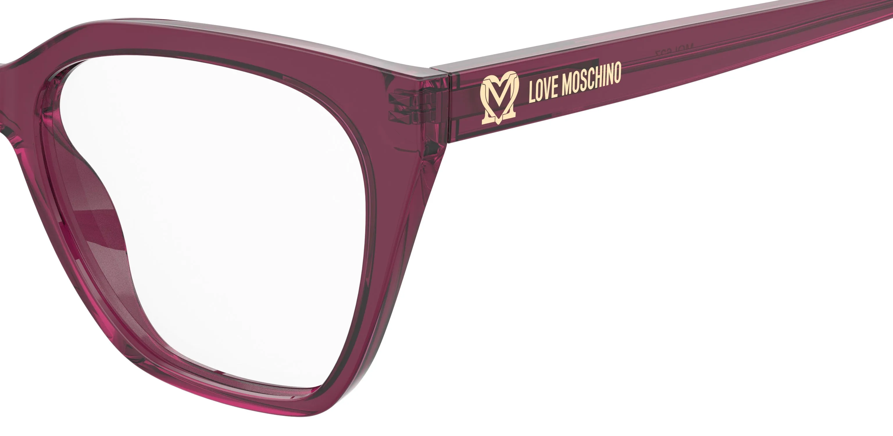 Moschino MOL627 MU1 Montature da vista Acetato Fucsia Squadrata Normale - immagine 3
