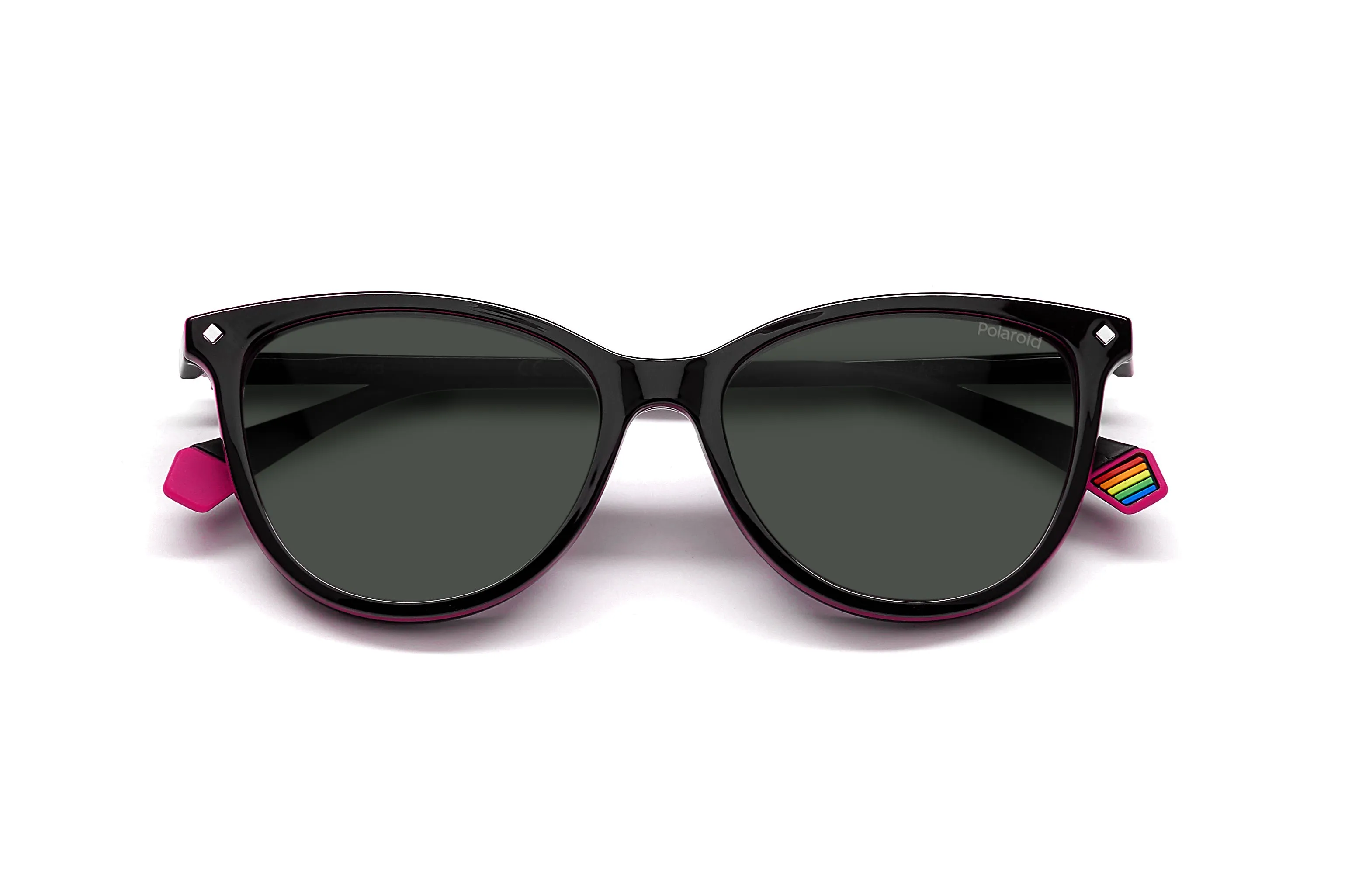 Polaroid PLD 6138/CS 807/M9 Occhiali da sole Plastica Nero Grigio Cat Eye Clip-on - immagine 3