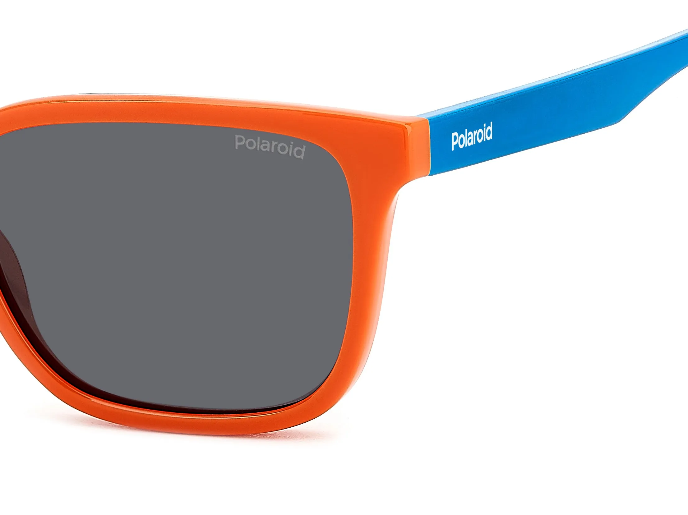 Polaroid Junior Polaroid PLD 8063/S L7Q/M9 Occhiali da sole bambino Policarbonato Arancione Grigio Squadrata Polarizzata - immagine 4