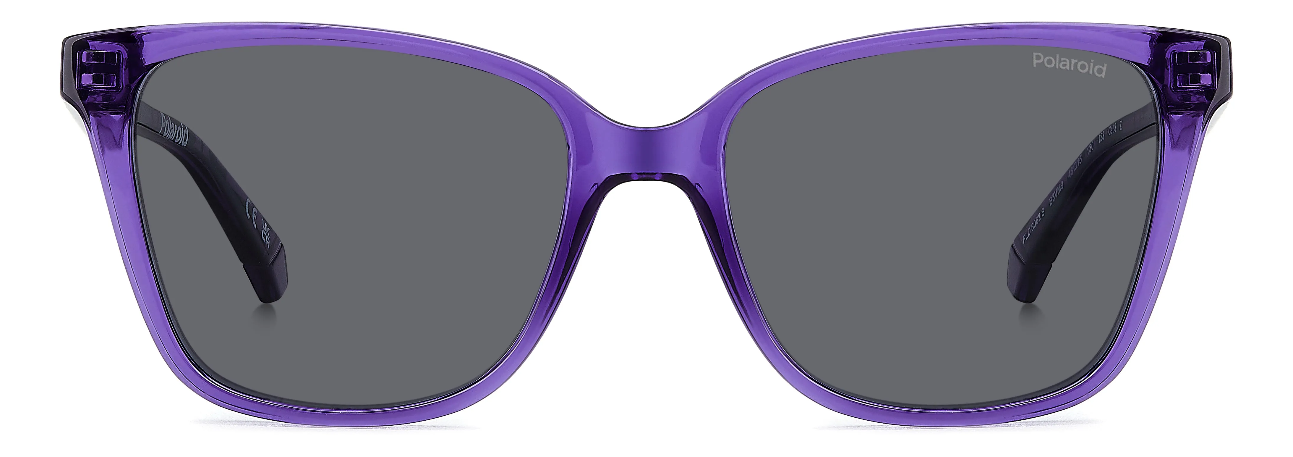 Polaroid Junior Polaroid PLD 8062/S B3V/M9 Occhiali da sole bambino Policarbonato Viola Grigio Squadrata Polarizzata - immagine 2