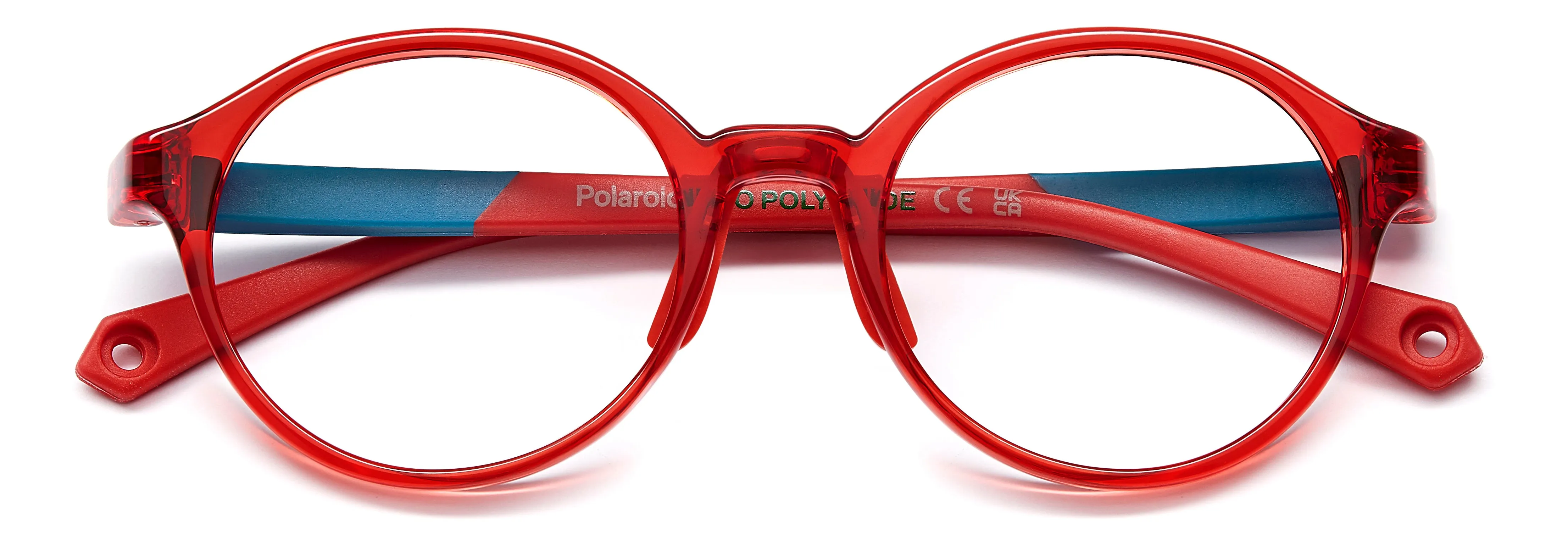 Polaroid PLD D841 C9A Montature da vista bambino Eco-poliammide Rosso Rotonda Normale - immagine 3