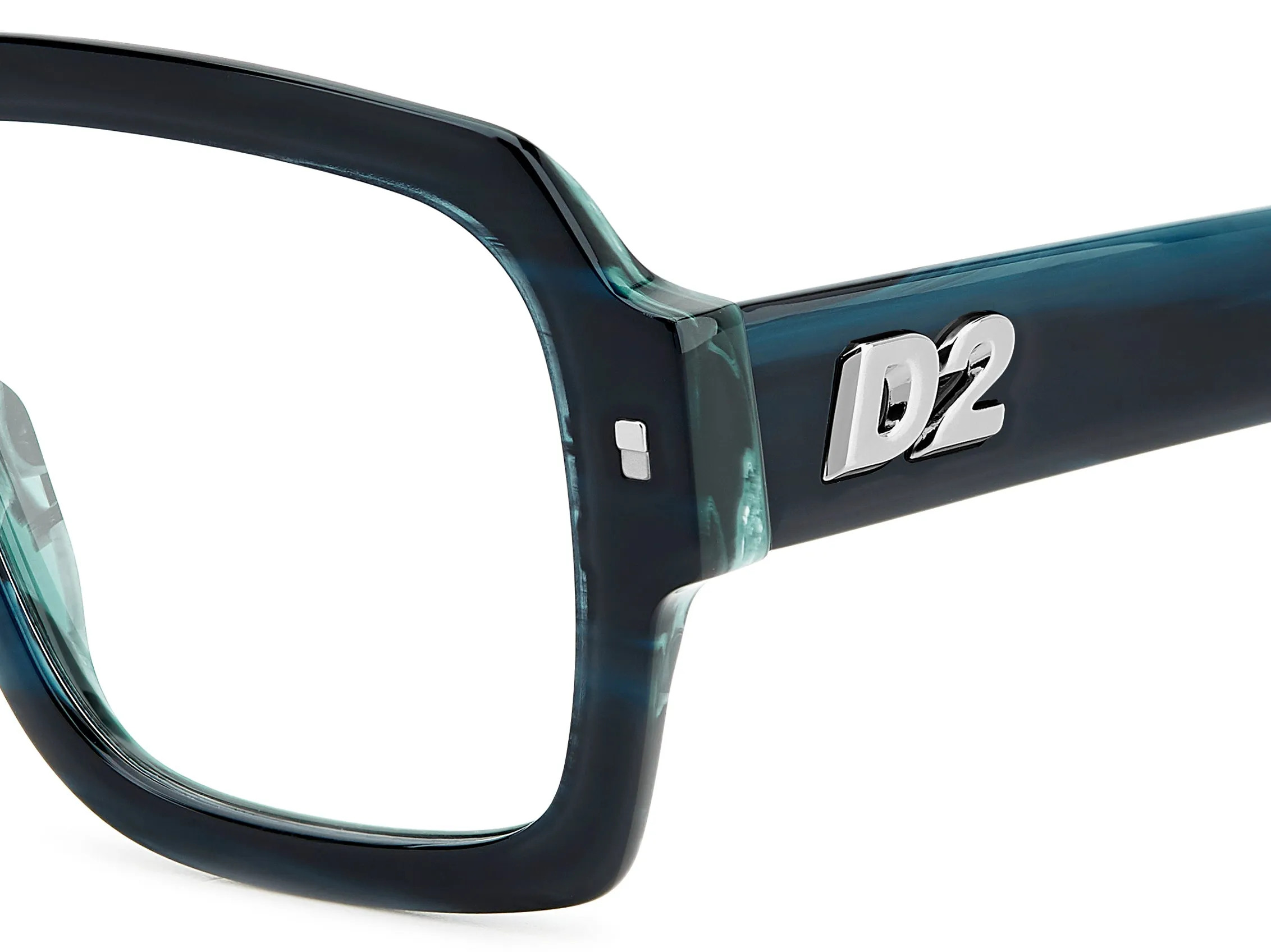 Dsquared2 D2 0148 ZI9 Montature da vista Acetato Verde Squadrata Normale - immagine 3
