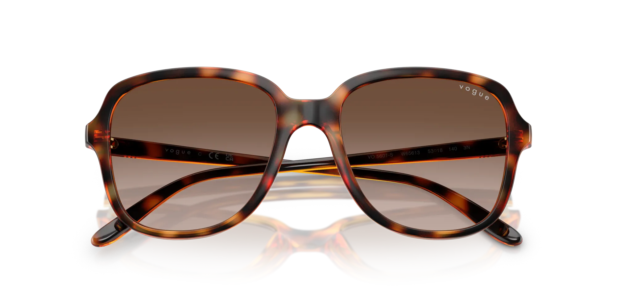 VOGUE EYEWEAR VO5601S W65613 Occhiali da sole Nylon Marrone Squadrata Normale Sfumato - immagine 2