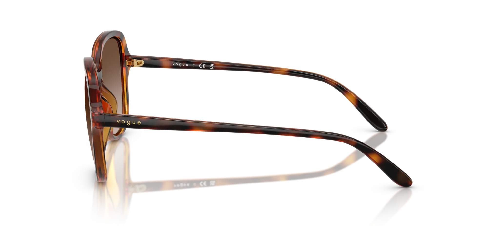 VOGUE EYEWEAR VO5601S W65613 Occhiali da sole Nylon Marrone Squadrata Normale Sfumato - immagine 4