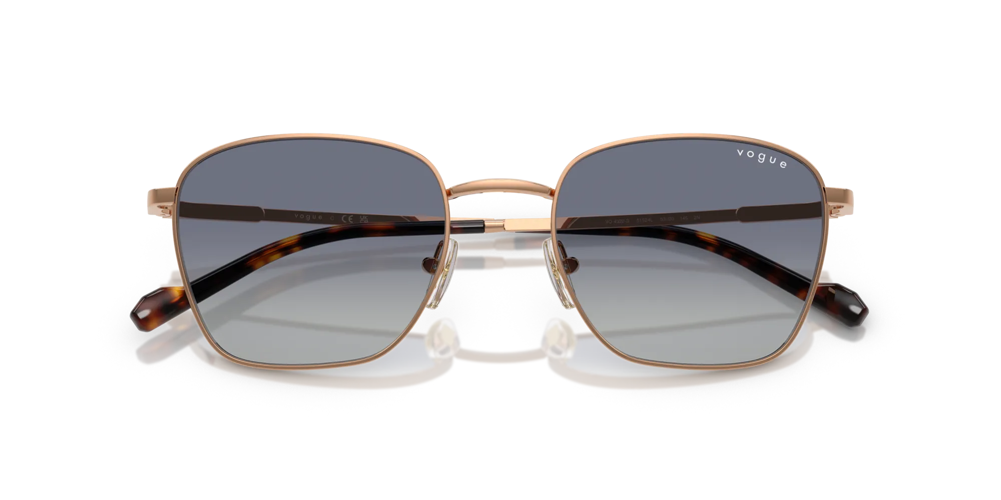VOGUE EYEWEAR VO4322S 51524L Occhiali da sole Metallo Oro Pillow Normale Sfumato - immagine 2