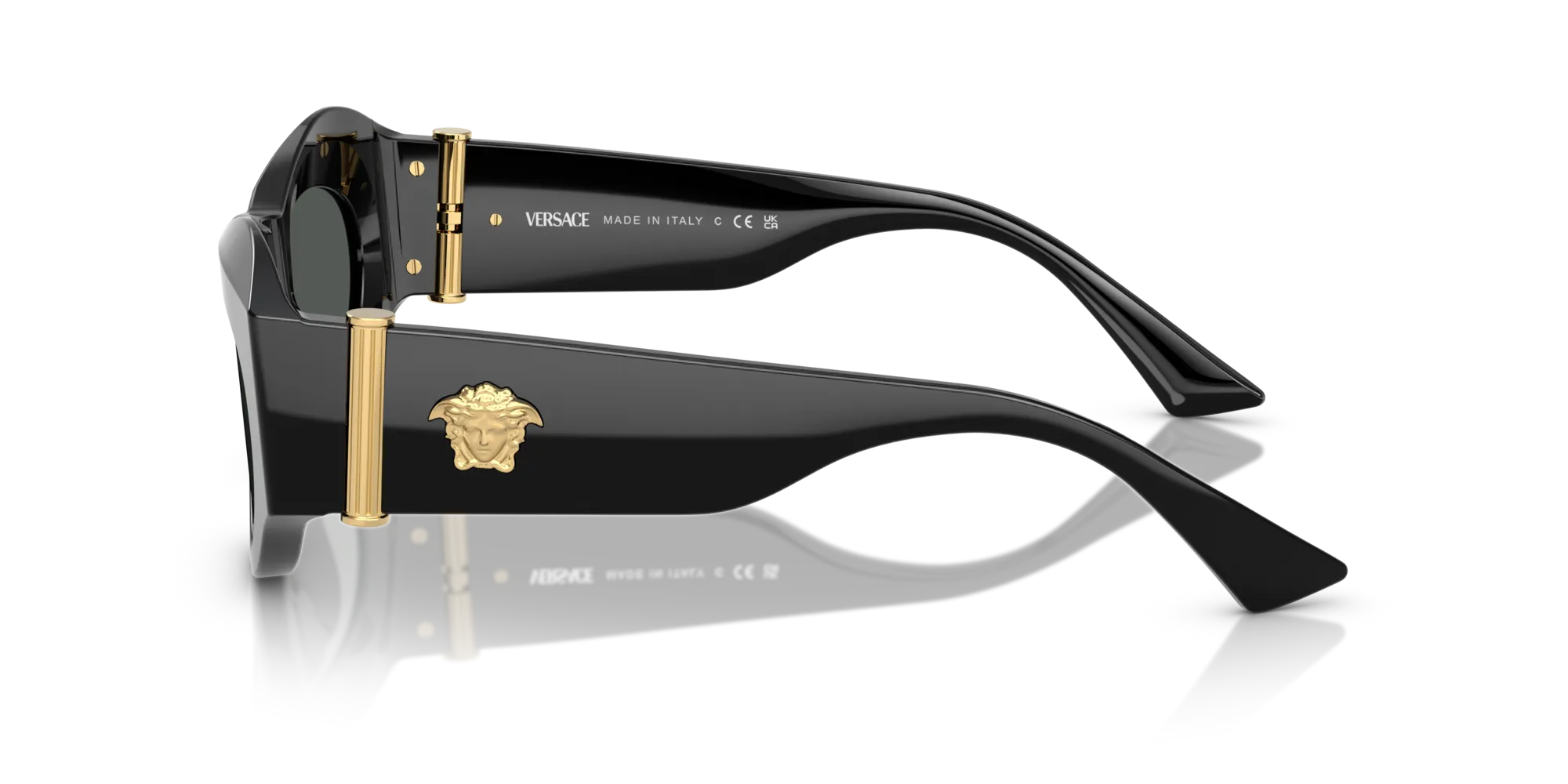 Versace VE4477U GB1/87 Occhiali da sole Acetato Nero Geometrica Normale - immagine 4