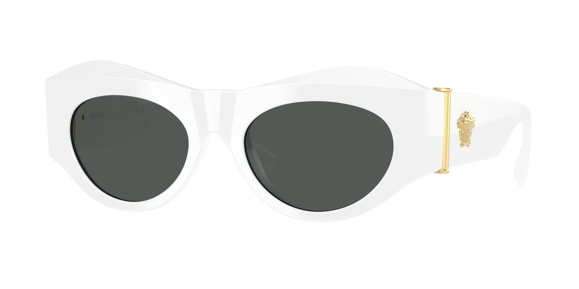 Versace VE4477U 545987 Occhiali da sole Acetato Bianco Geometrica Normale - immagine 1