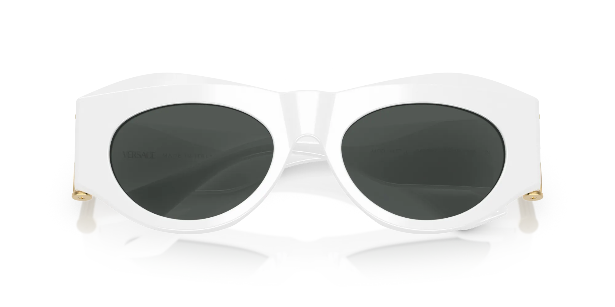 Versace VE4477U 545987 Occhiali da sole Acetato Bianco Geometrica Normale - immagine 2