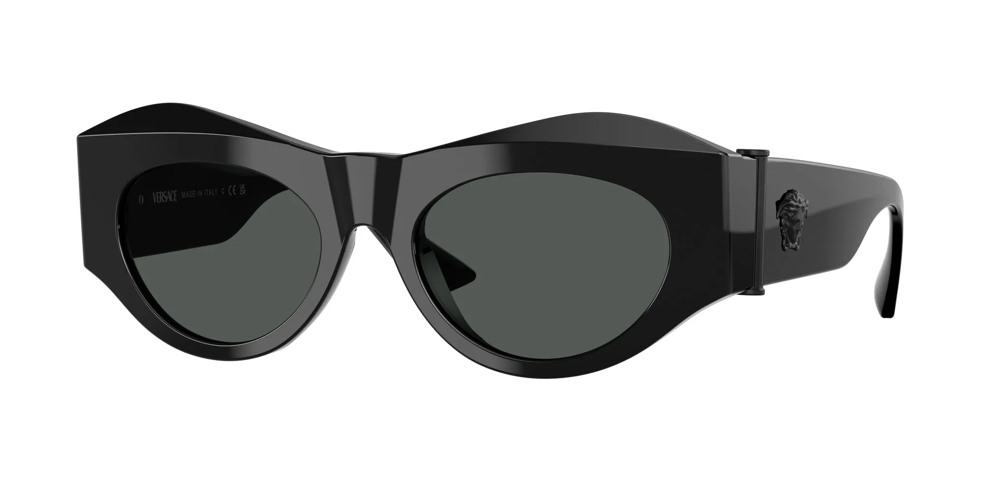 Versace VE4477U 536087 Occhiali da sole Acetato Nero Geometrica Normale - immagine 1