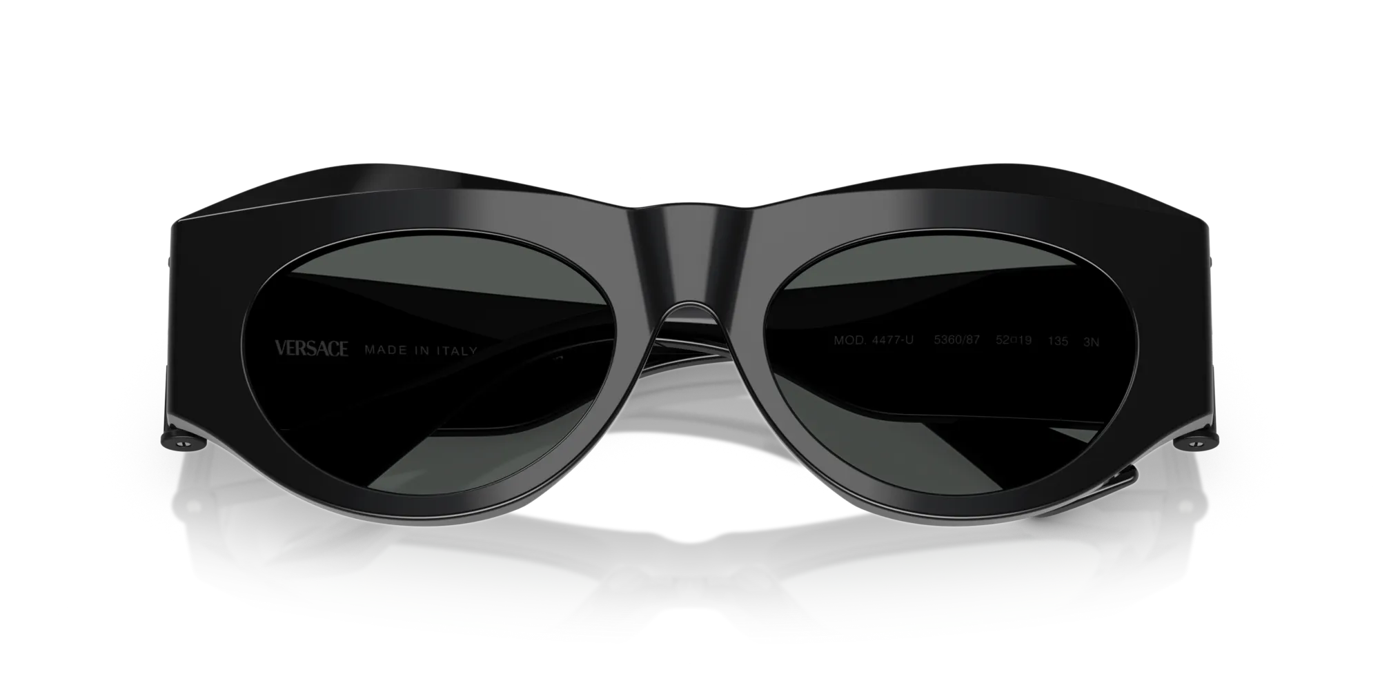Versace VE4477U 536087 Occhiali da sole Acetato Nero Geometrica Normale - immagine 2