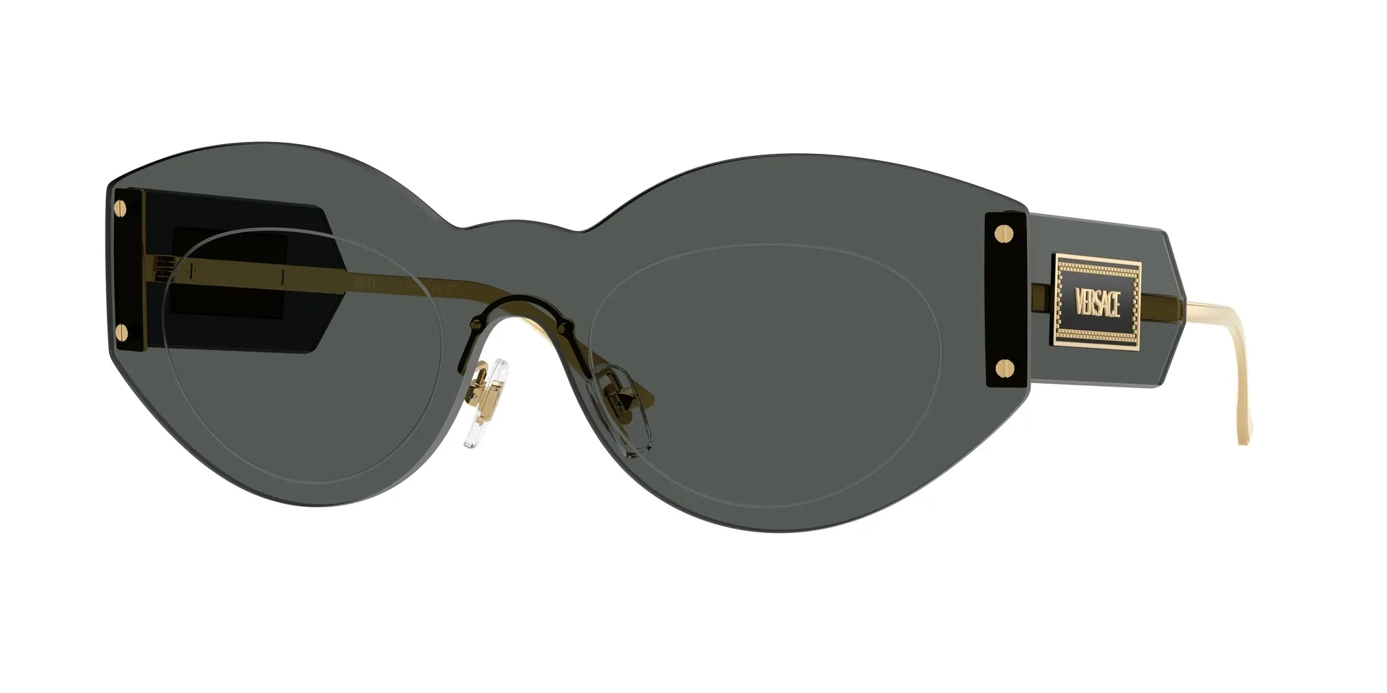Versace VE2276 100287 Occhiali da sole Metallo Grigio Grigio Geometrica Normale - immagine 1