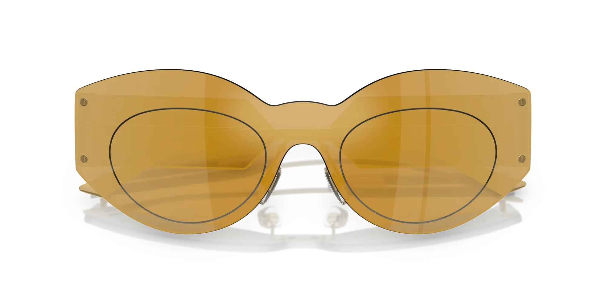 Versace VE2276 10027P Occhiali da sole Metallo Marrone Marrone Geometrica Specchiate - immagine 2