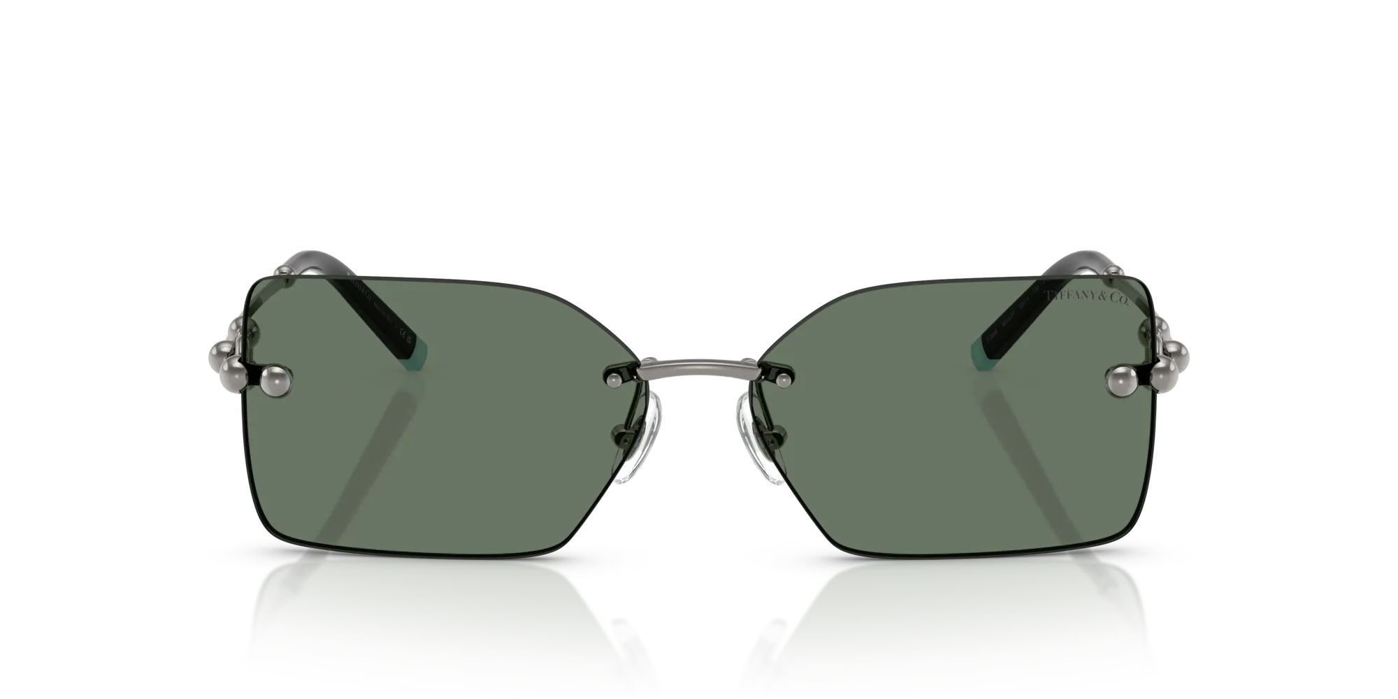 Tiffany TF3088 60033H Occhiali da sole Metallo Grigio Verde Squadrata Normale - immagine 3