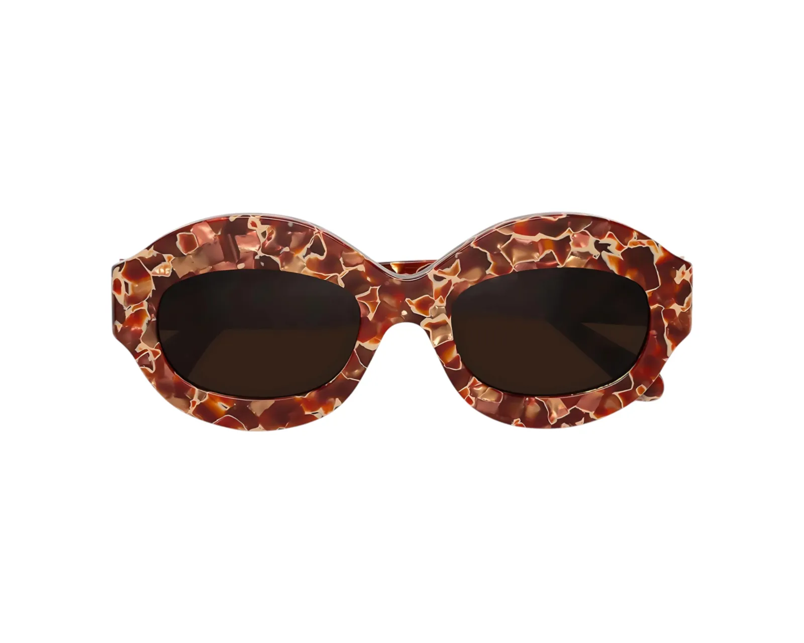 Marni FN9 Ik Kil Cenote Lava Occhiali da sole Acetato Havana Marrone Oversize Normale - immagine 2