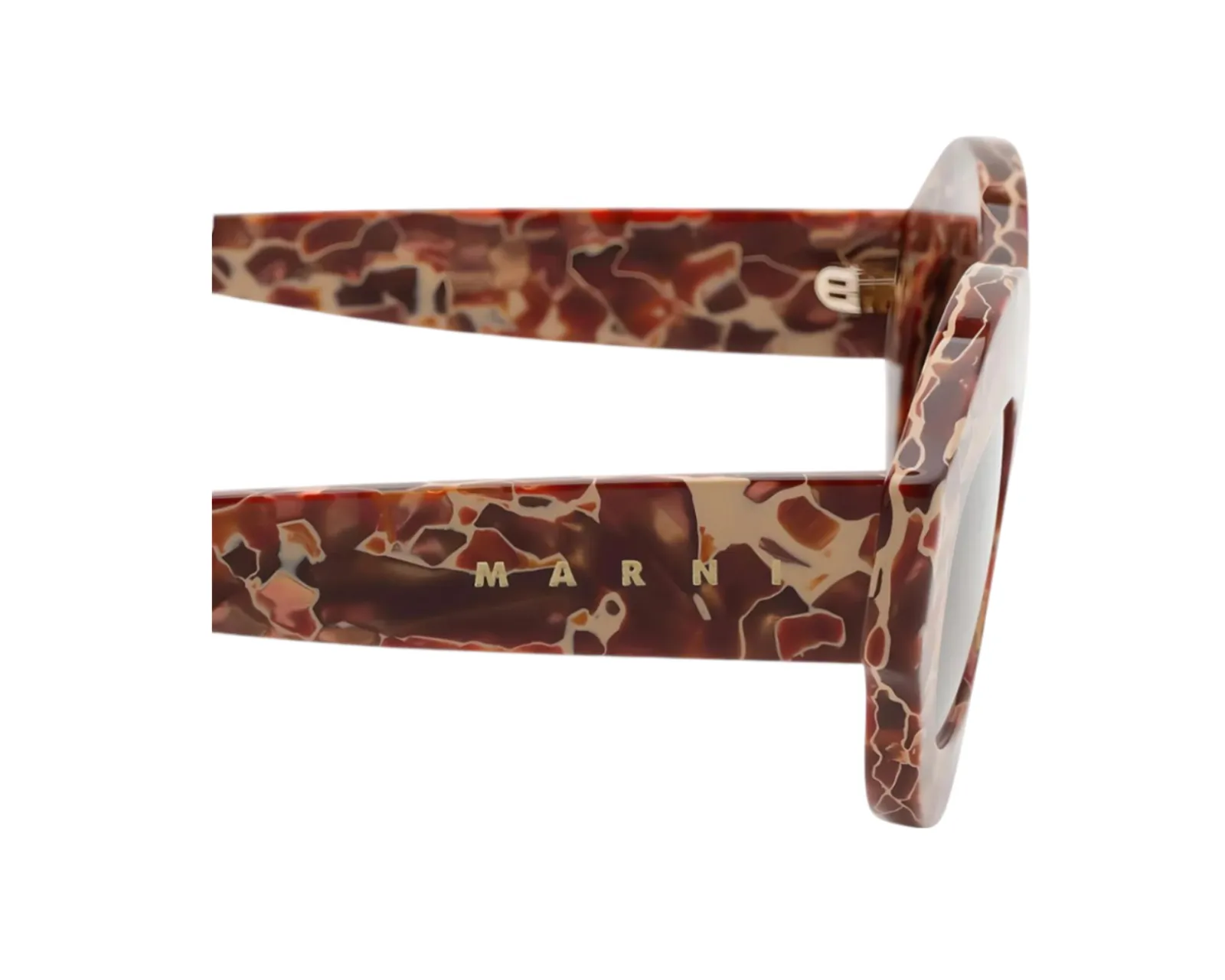 Marni FN9 Ik Kil Cenote Lava Occhiali da sole Acetato Havana Marrone Oversize Normale - immagine 3