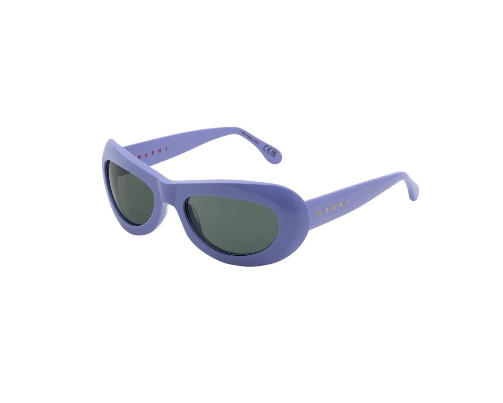 Marni LDL Field Of Rushes Lilac Occhiali da sole Acetato Viola Verde Geometrica Normale - immagine 1