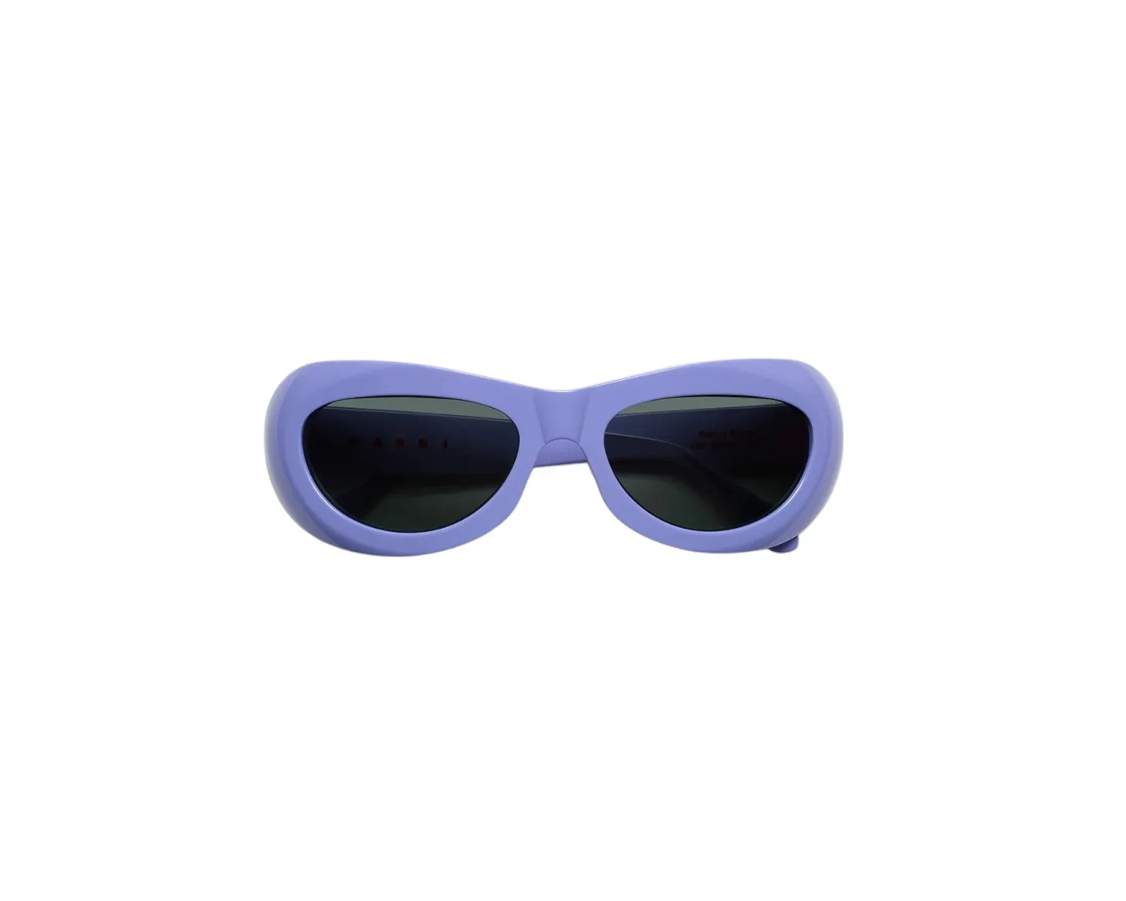 Marni LDL Field Of Rushes Lilac Occhiali da sole Acetato Viola Verde Geometrica Normale - immagine 2