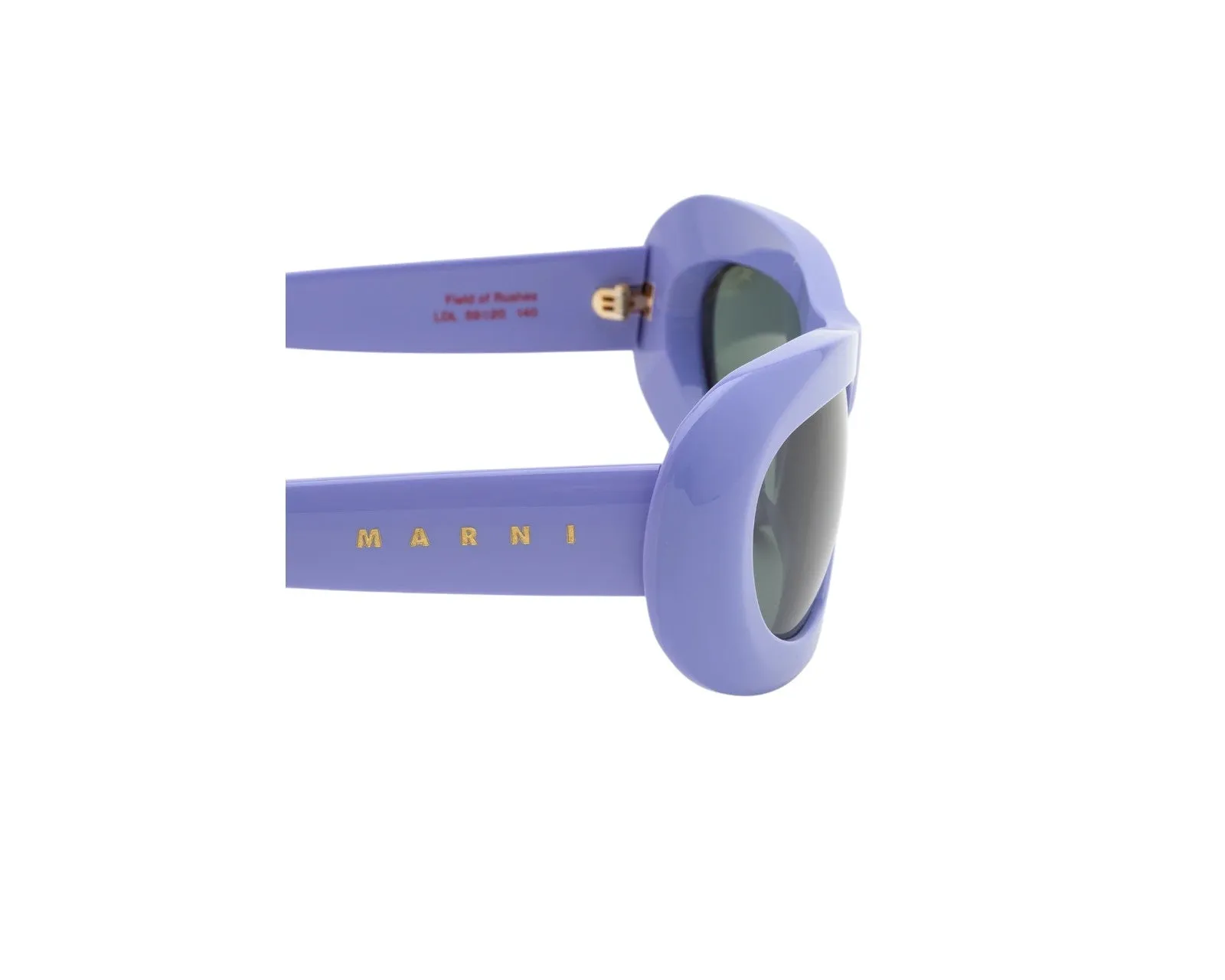 Marni LDL Field Of Rushes Lilac Occhiali da sole Acetato Viola Verde Geometrica Normale - immagine 3