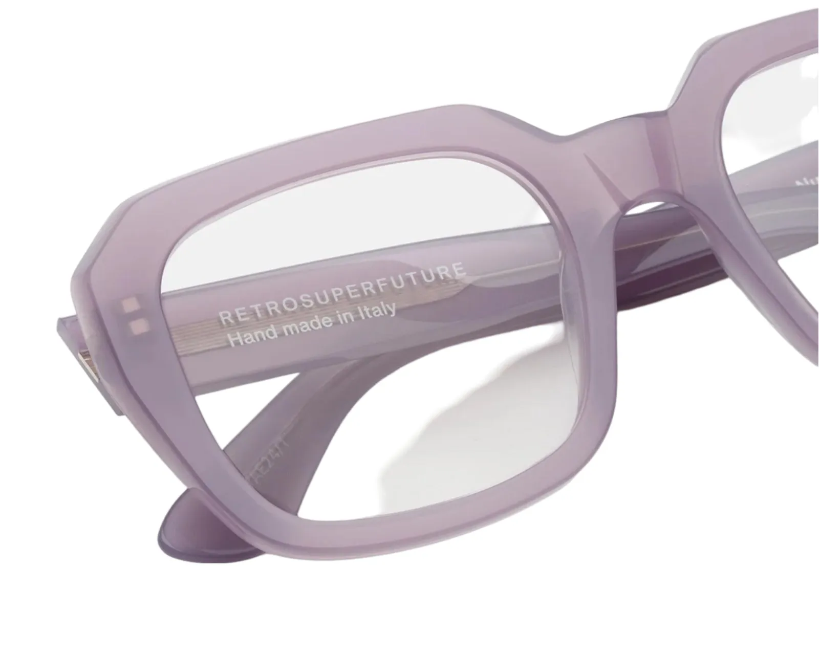 Retrosuperfuture V0J NUMERO 125 LIGHT PURPLE Montature da vista Acetato Viola Squadrata - immagine 3