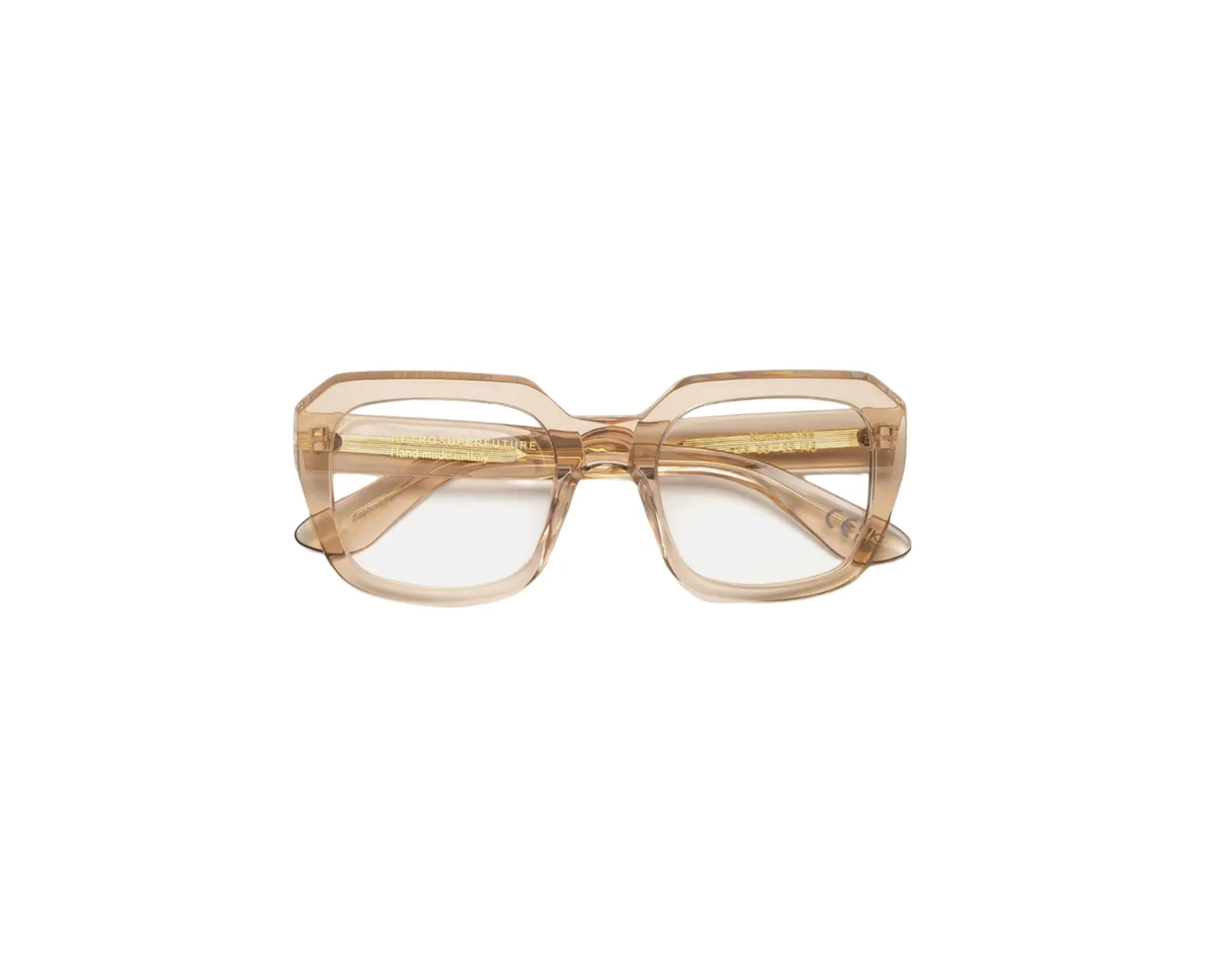 Retrosuperfuture ET4 NUMERO 125 CREAM Montature da vista Acetato Beige Squadrata - immagine 2
