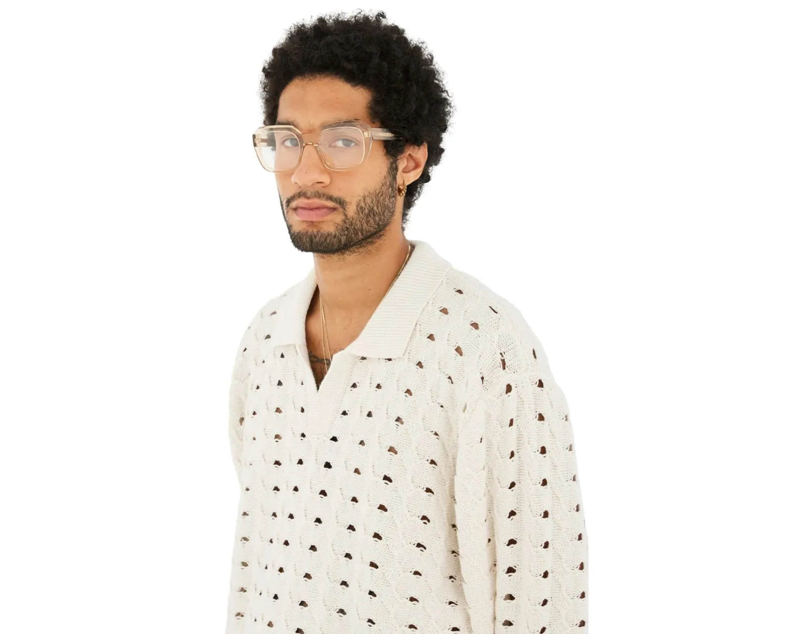 Retrosuperfuture ET4 NUMERO 125 CREAM Montature da vista Acetato Beige Squadrata - immagine 4