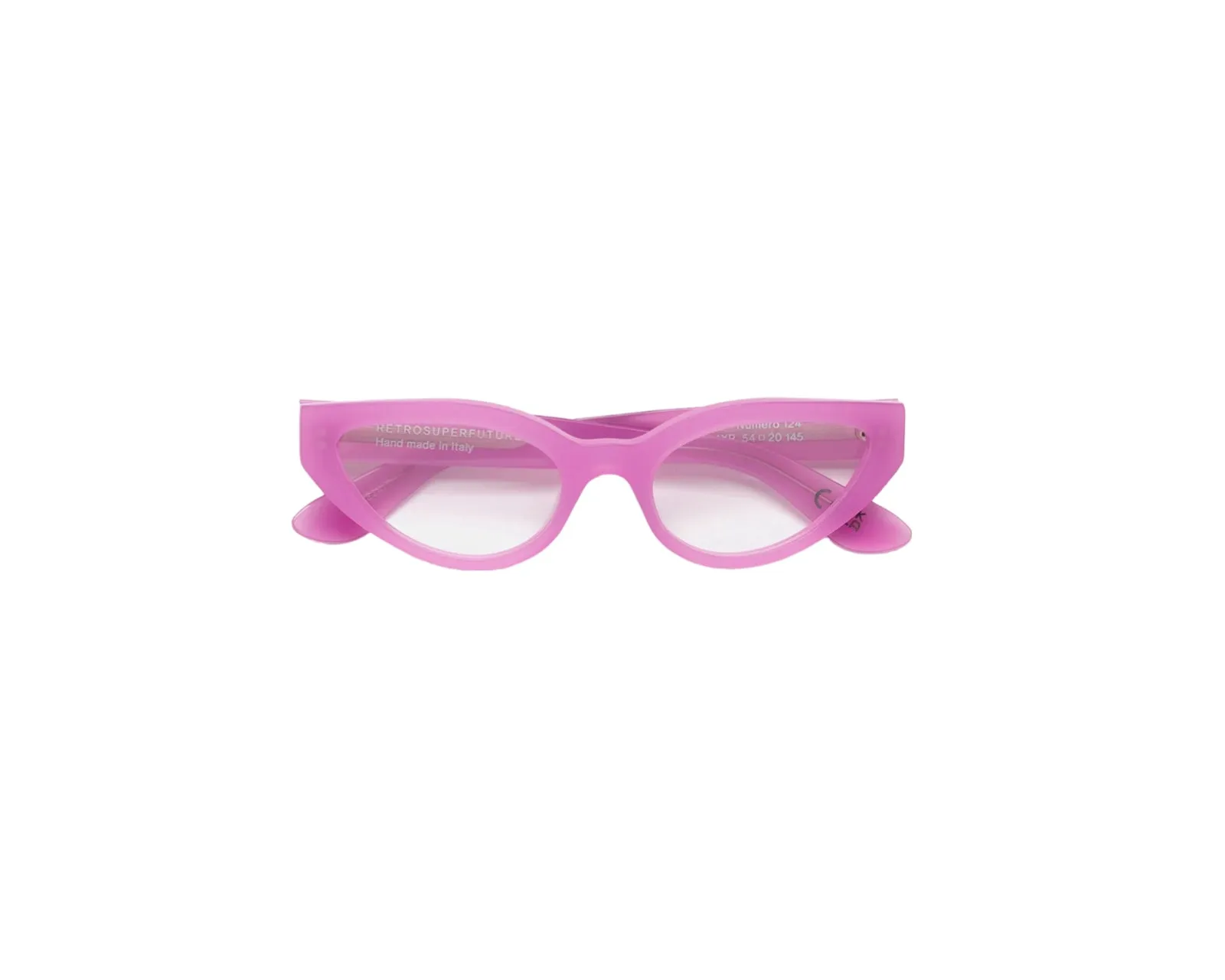 Retrosuperfuture 4XP NUMERO 124 PINK Montature da vista Acetato Rosa Cat Eye - immagine 2