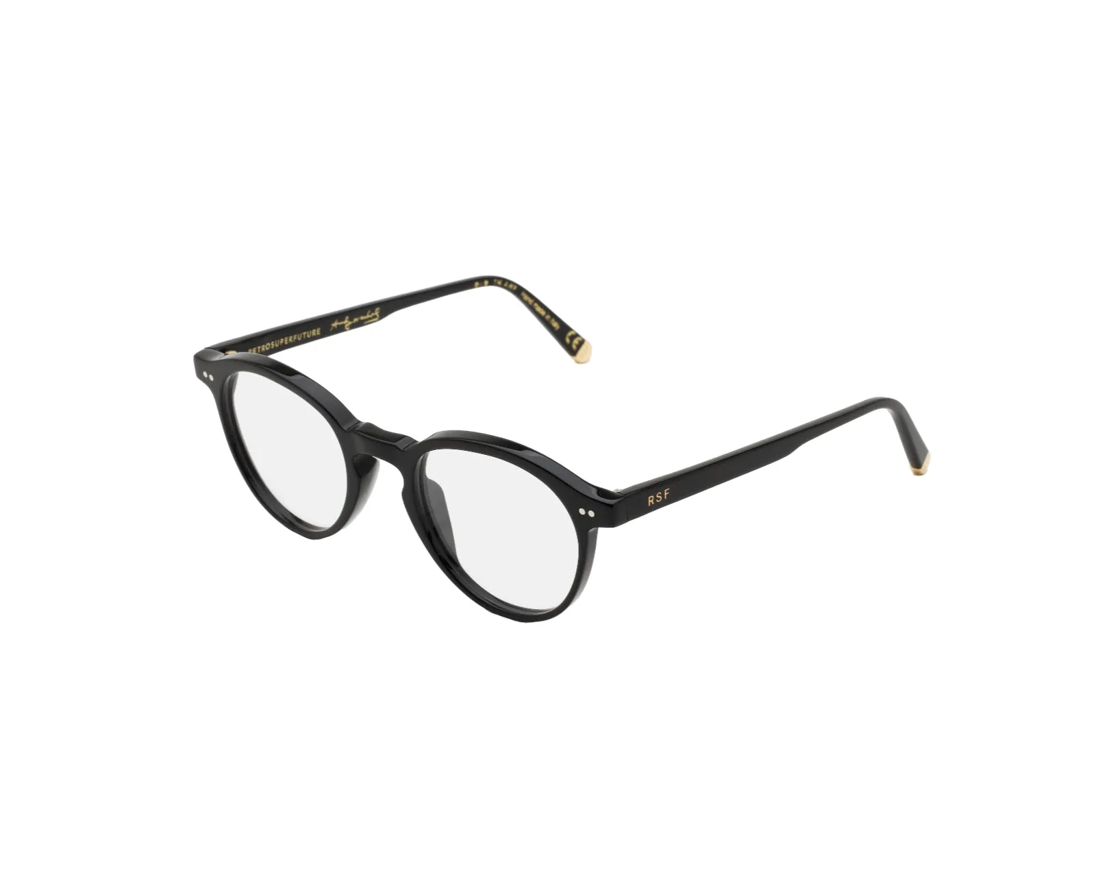 Retrosuperfuture IT4 The Warhol Optical Nero Montature da vista Acetato Nero Rotonda - immagine 1