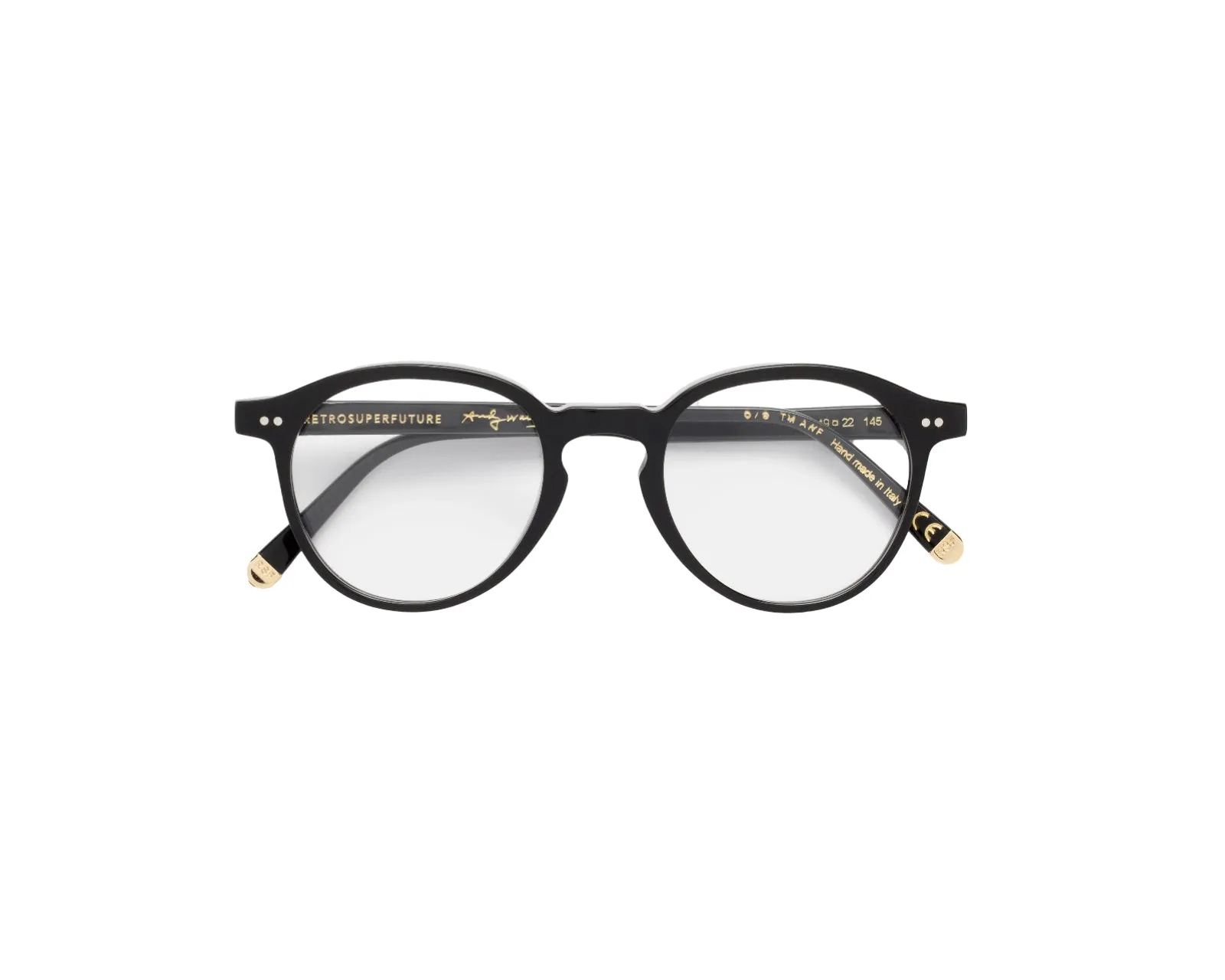 Retrosuperfuture IT4 The Warhol Optical Nero Montature da vista Acetato Nero Rotonda - immagine 2
