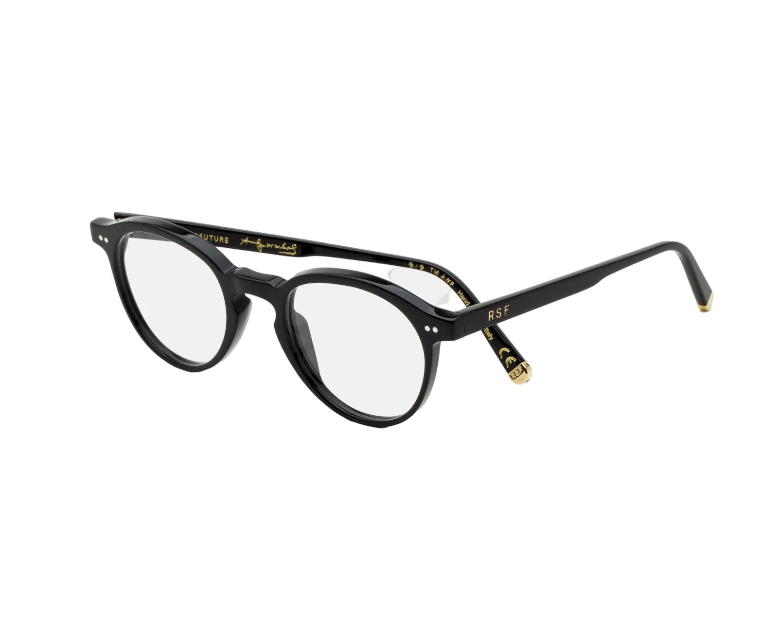 Retrosuperfuture IT4 The Warhol Optical Nero Montature da vista Acetato Nero Rotonda - immagine 3